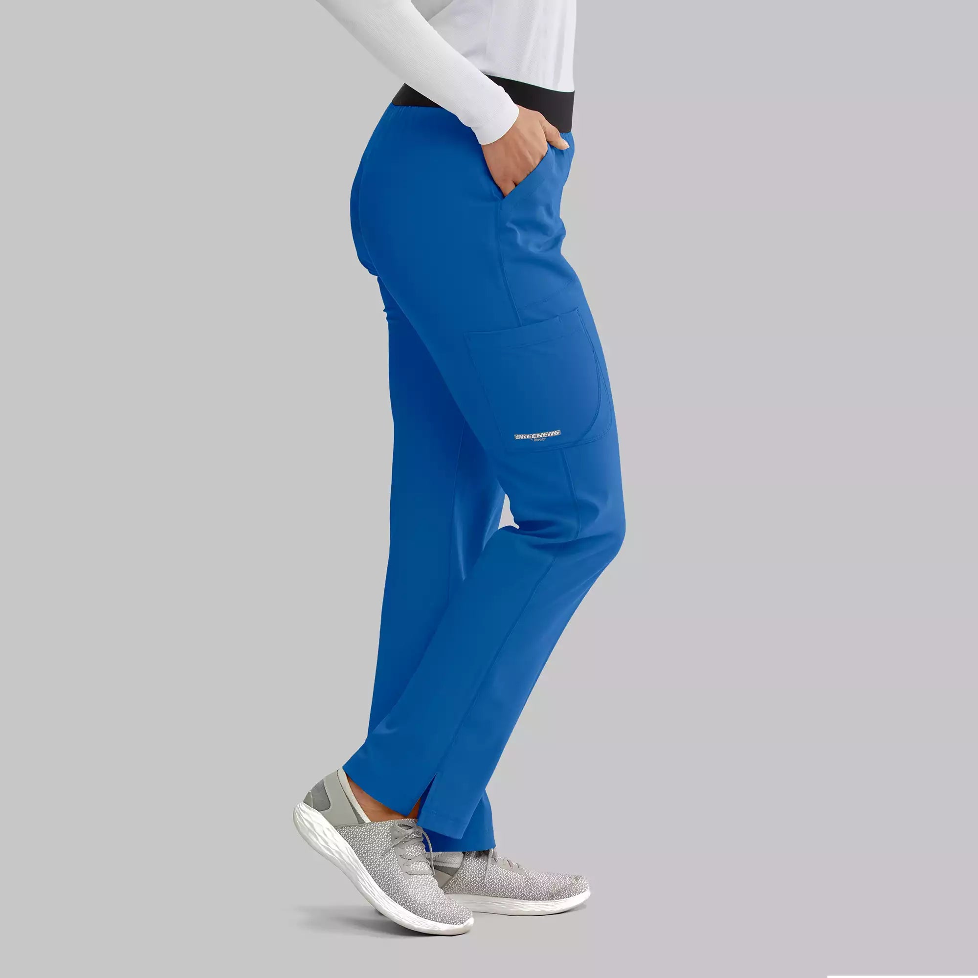Women's Elastic Waist Cargo Scrub Pants | SK202
