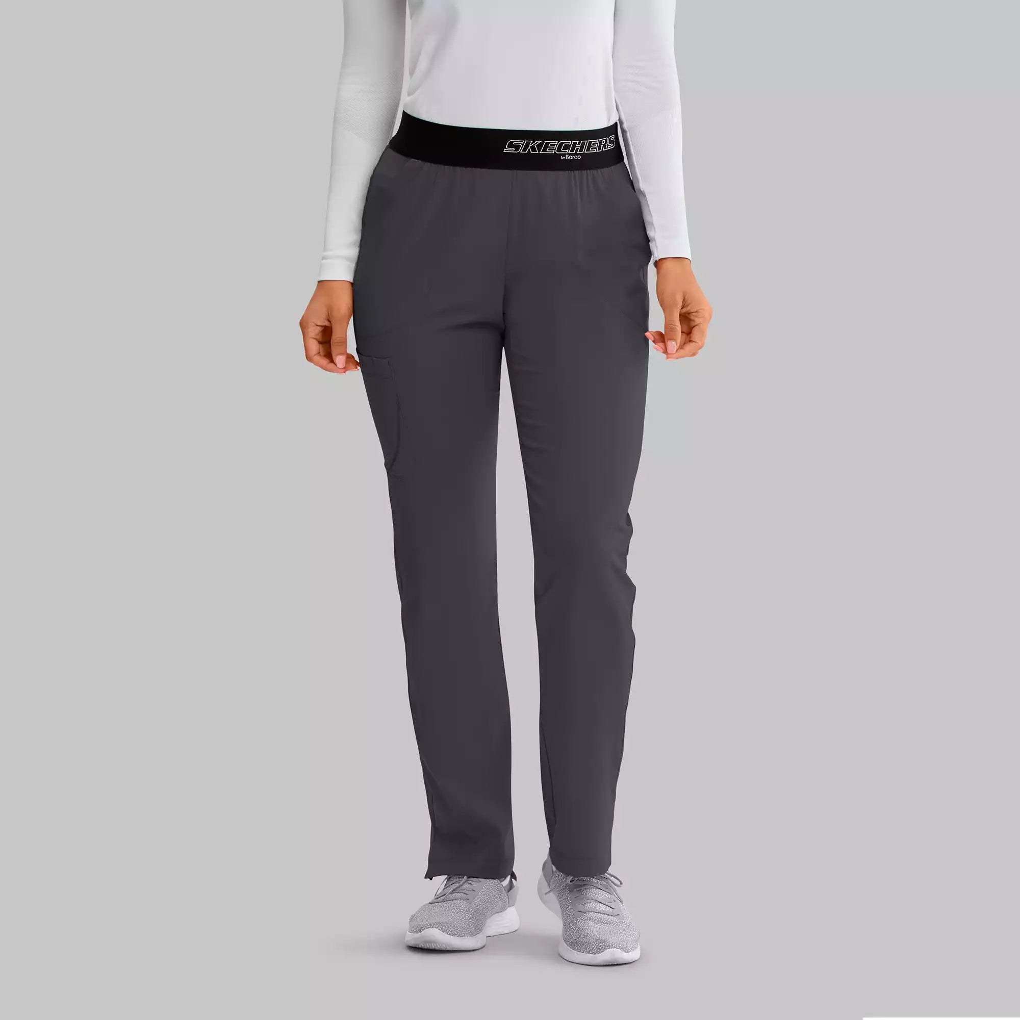 Women's Elastic Waist Cargo Scrub Pants | SK202