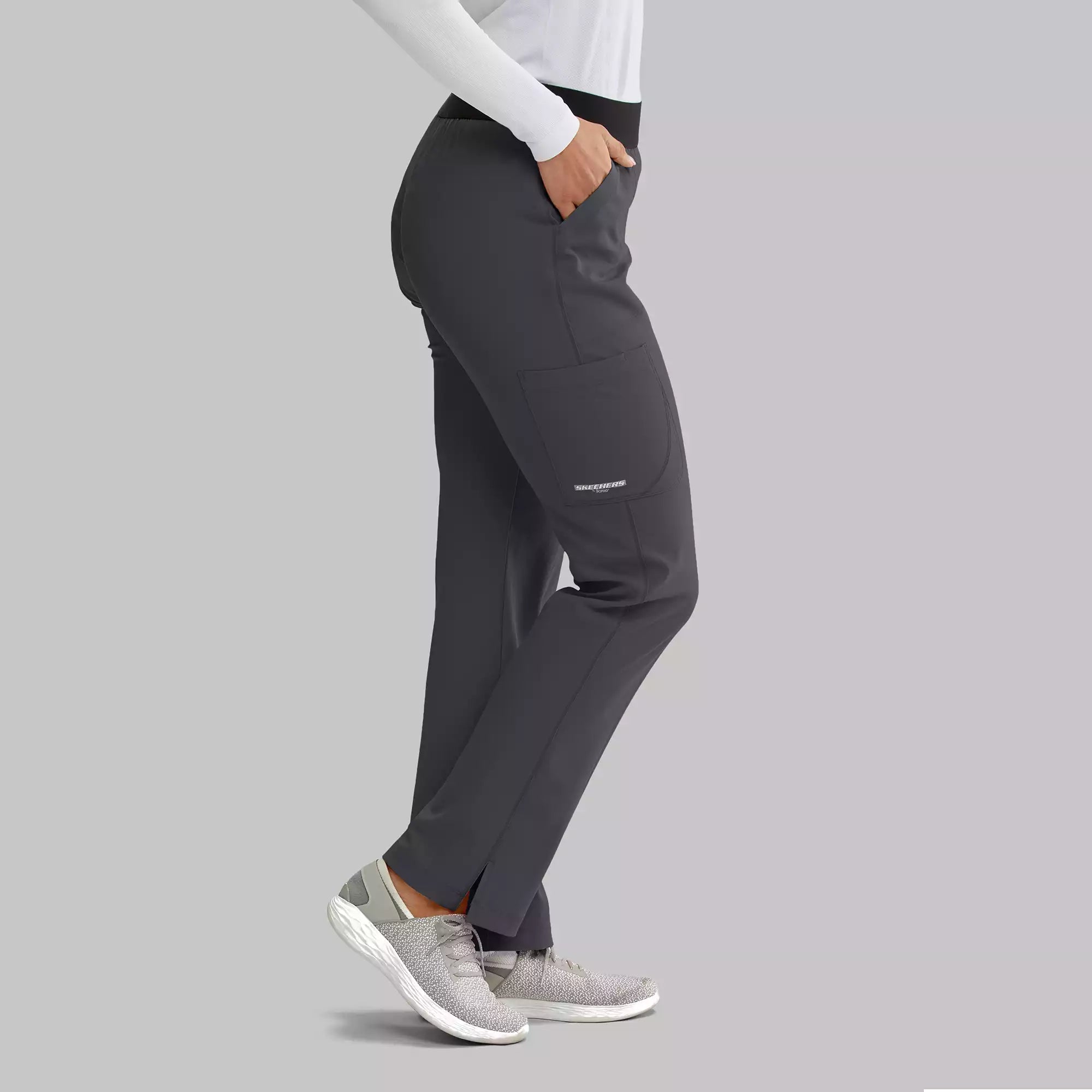 Women's Elastic Waist Cargo Scrub Pants | SK202