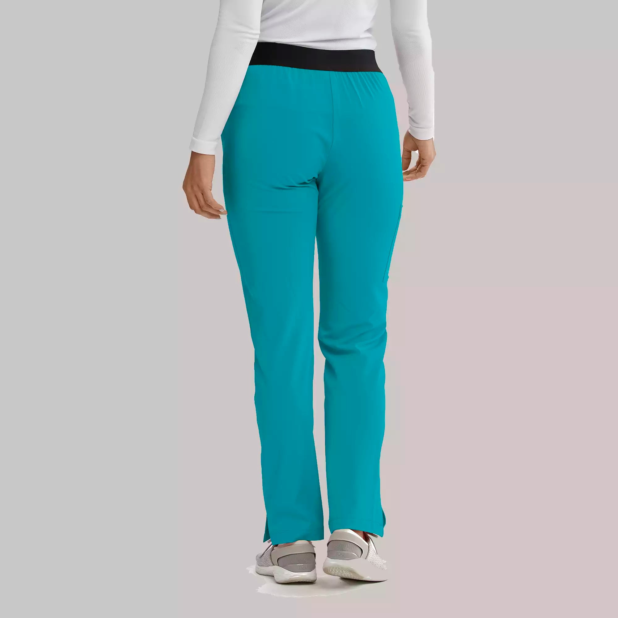 Women's Elastic Waist Cargo Scrub Pants | SK202