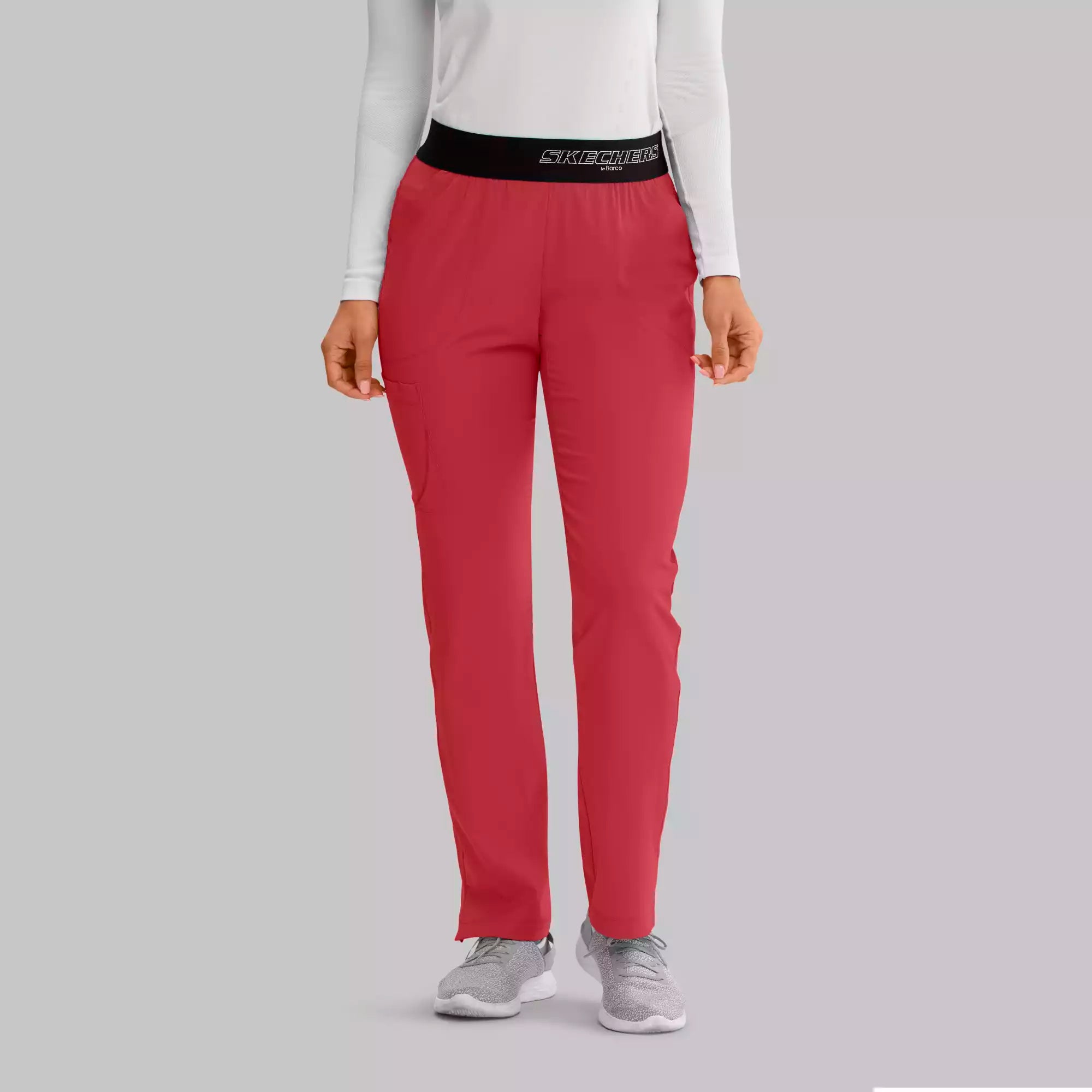 Women's Elastic Waist Cargo Scrub Pants | SK202