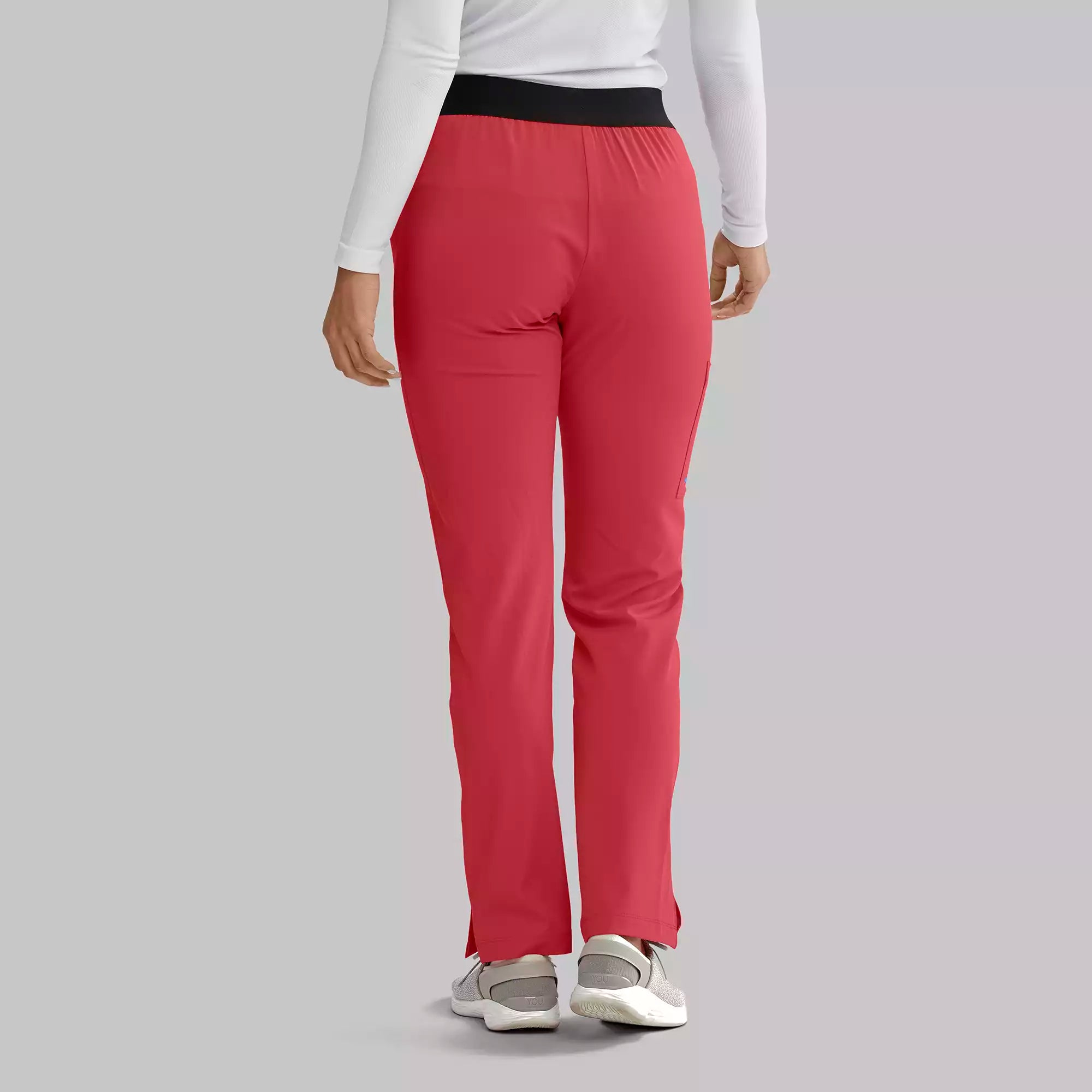 Women's Elastic Waist Cargo Scrub Pants | SK202
