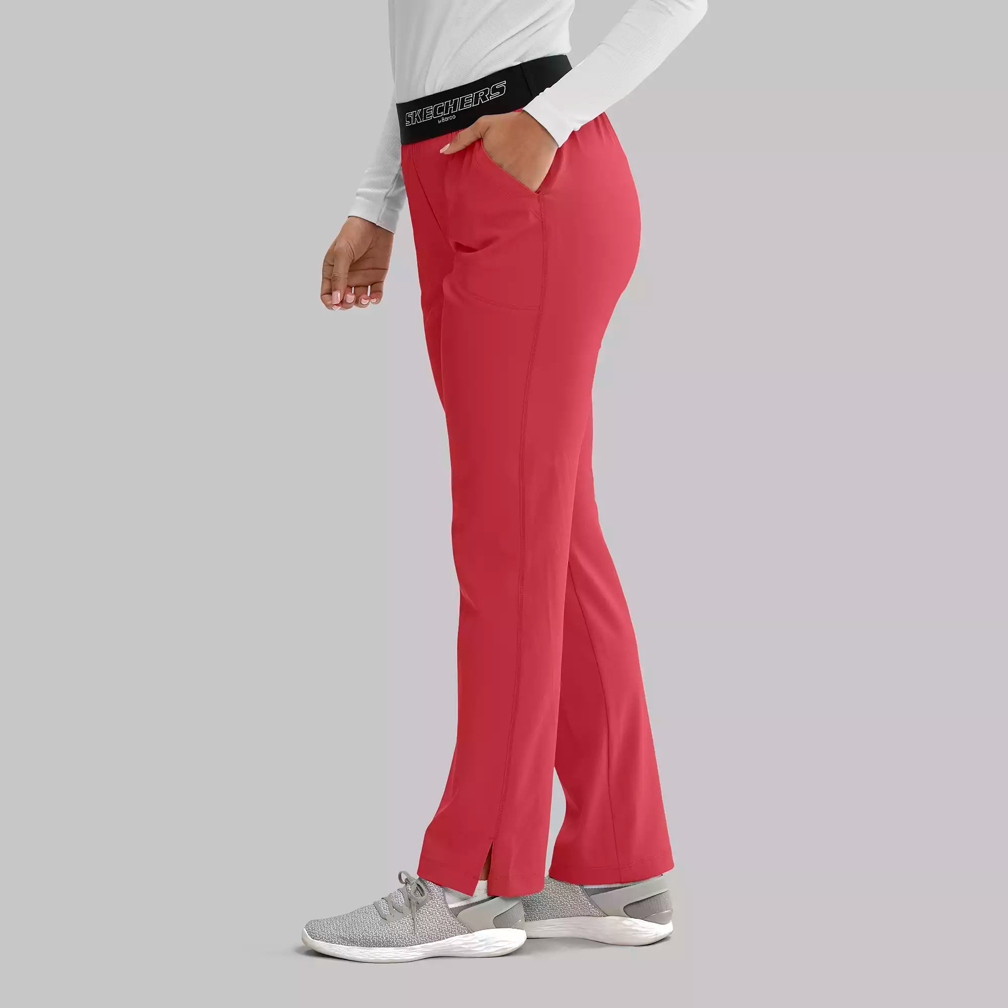 Women's Elastic Waist Cargo Scrub Pants | SK202