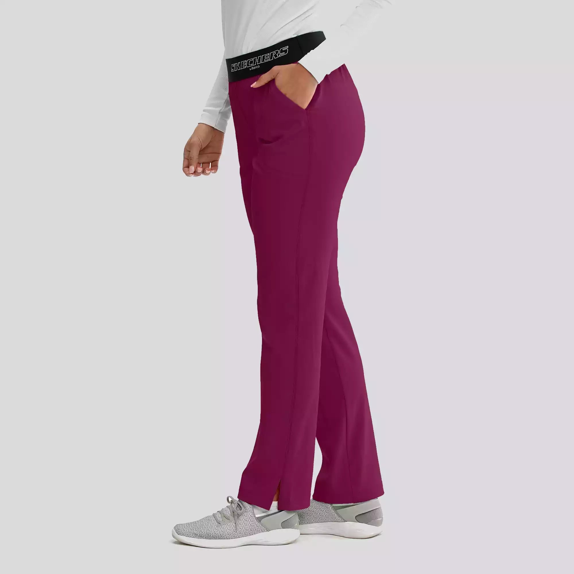Women's Elastic Waist Cargo Scrub Pants | SK202