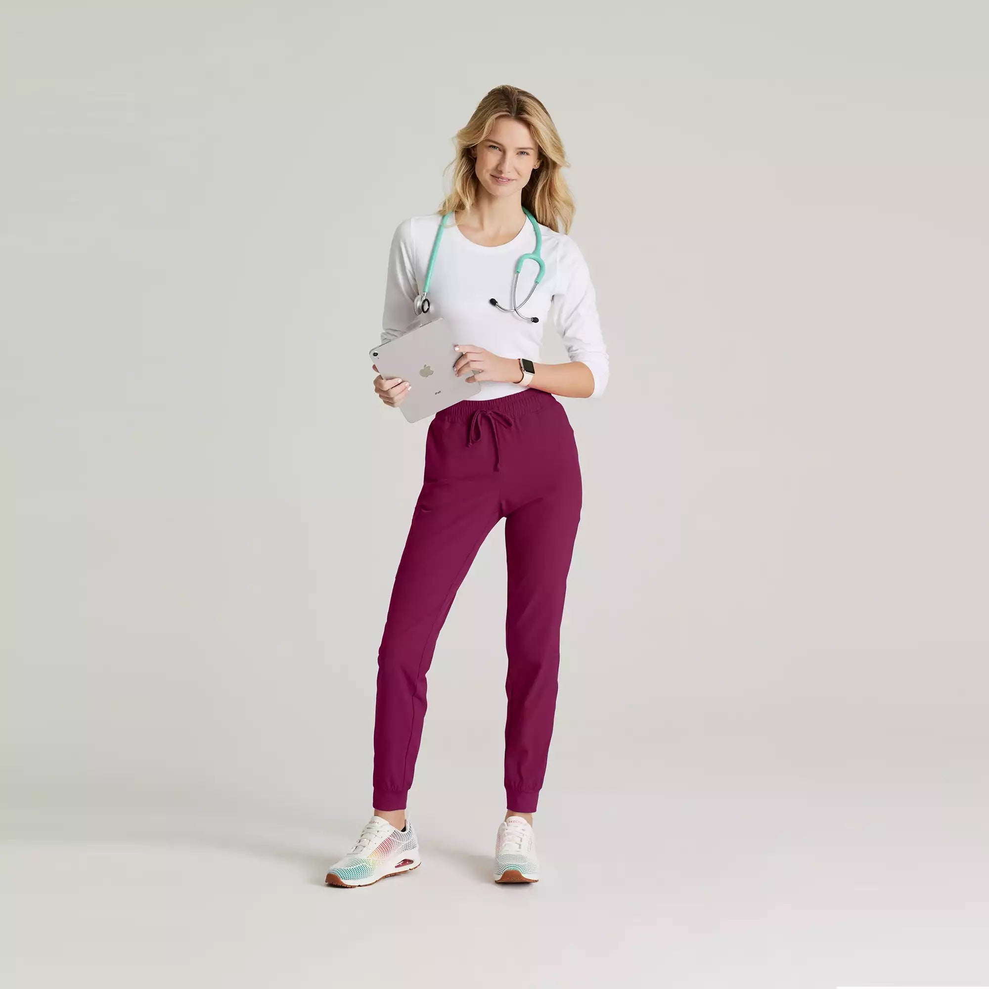 Women's Mid Rise Jogger Scrub Pants | SKP552