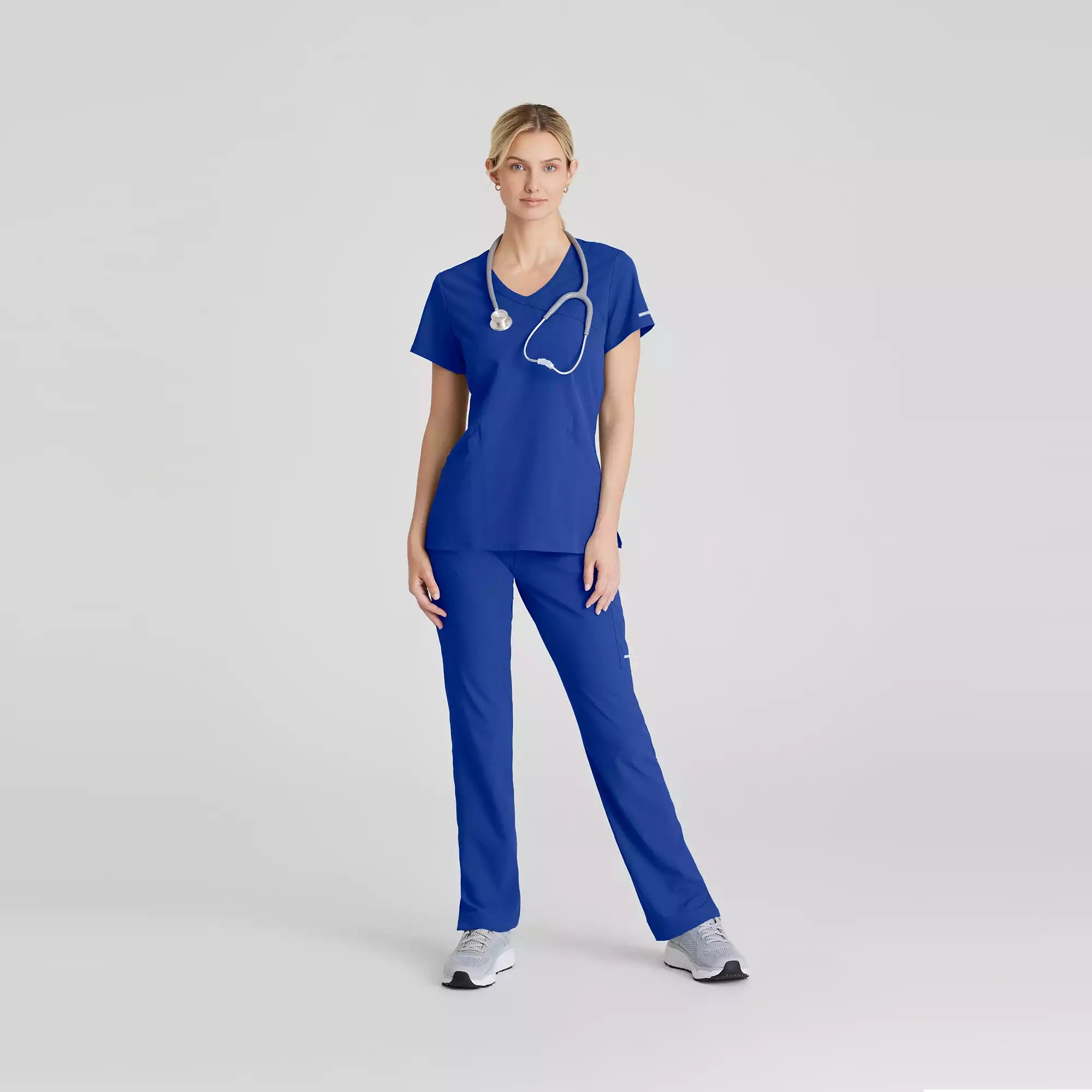 Women's Mock-Wrap V-Neck Scrub Top | SK102