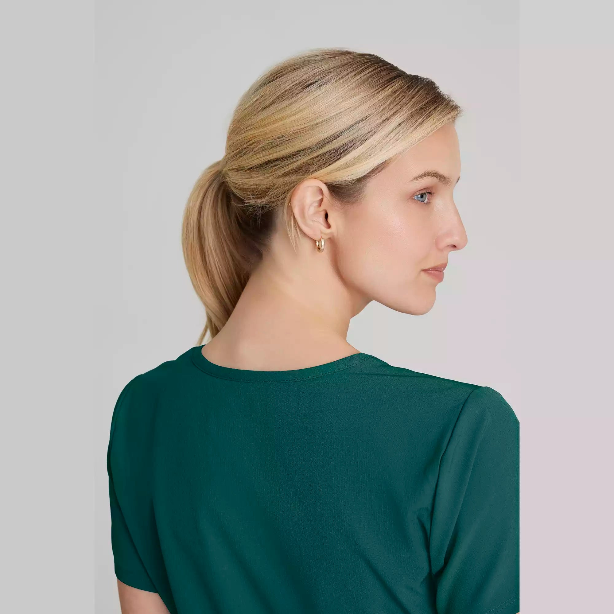 Women's Mock-Wrap V-Neck Scrub Top | SK102
