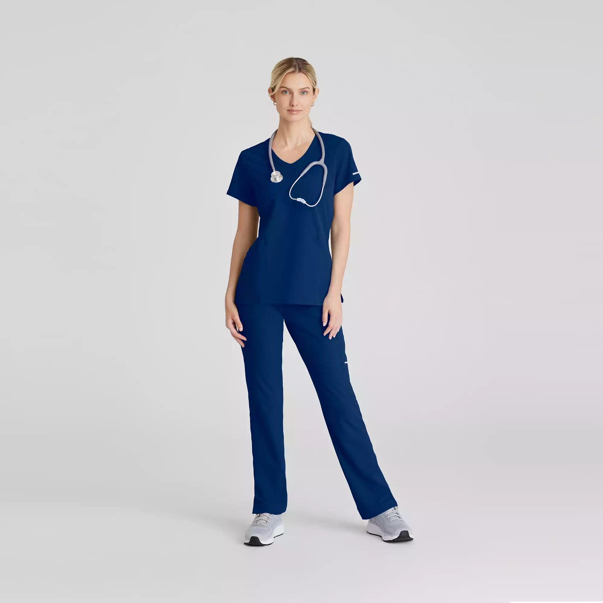 Women's Mock-Wrap V-Neck Scrub Top | SK102