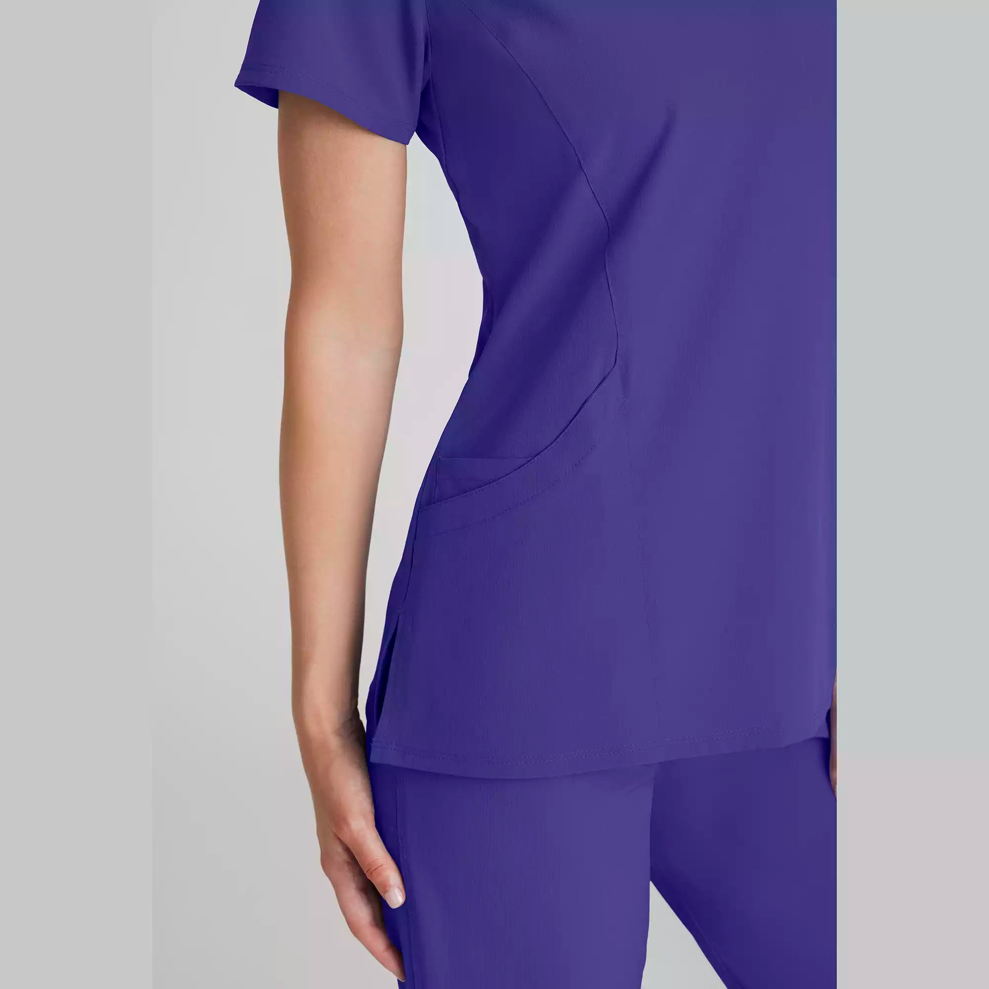 Women's Mock-Wrap V-Neck Scrub Top | SK102