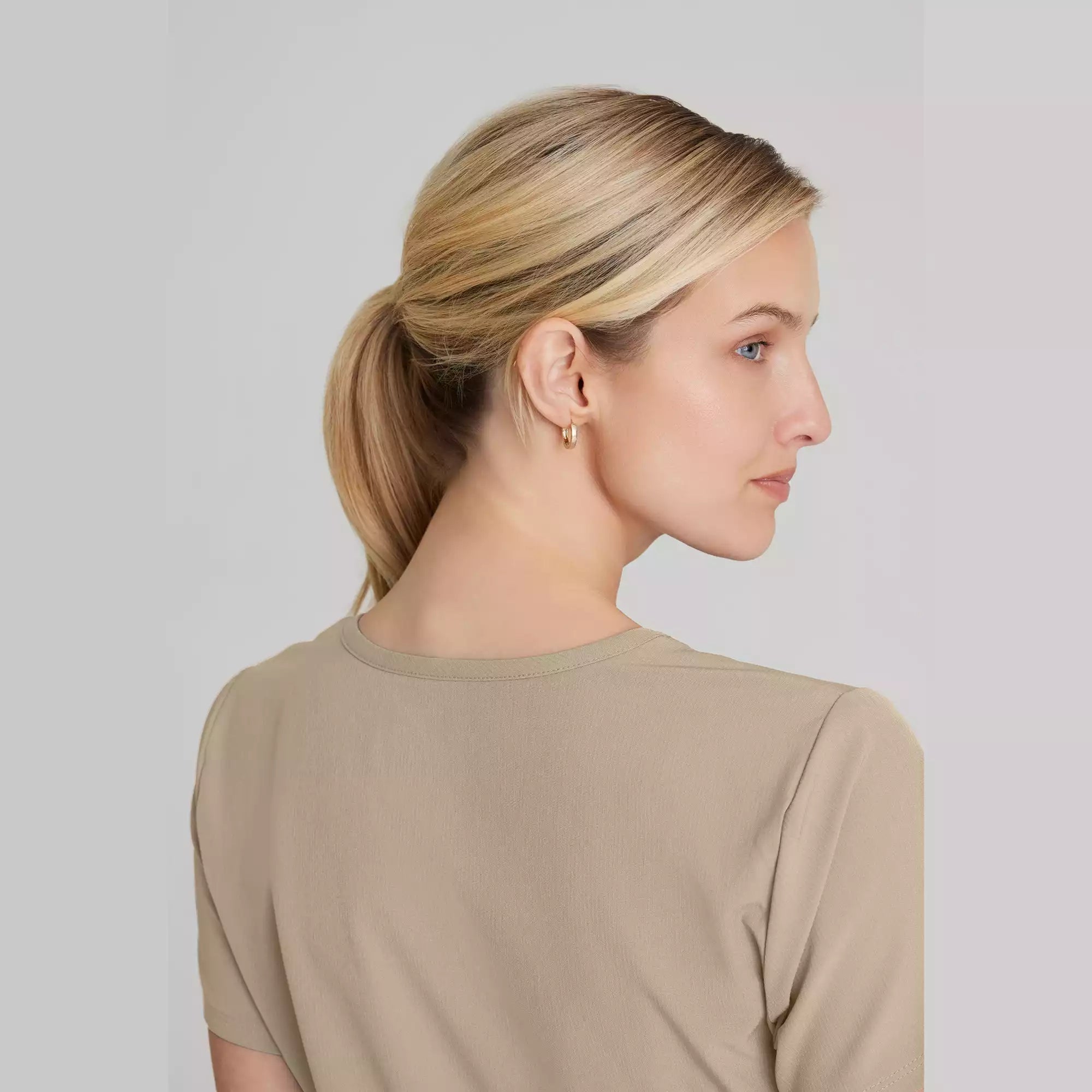 Women's Mock-Wrap V-Neck Scrub Top | SK102