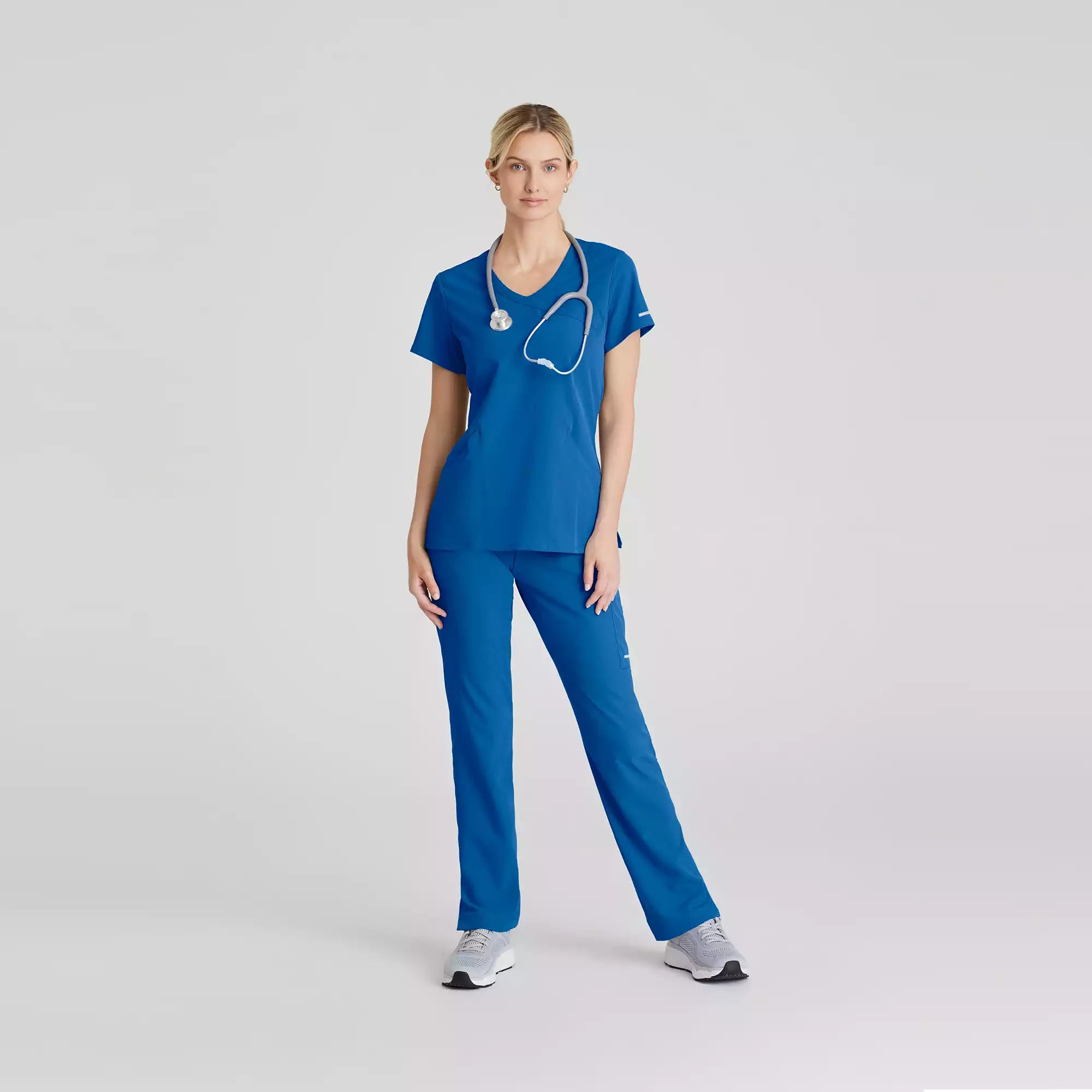 Women's Mock-Wrap V-Neck Scrub Top | SK102