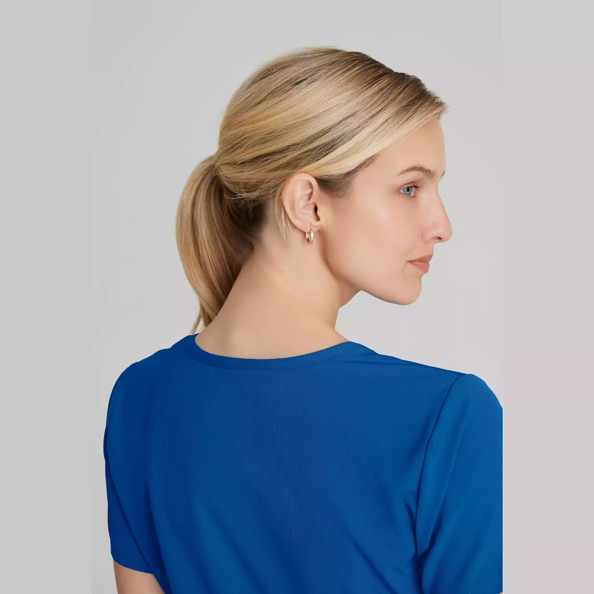 Women's Mock-Wrap V-Neck Scrub Top | SK102