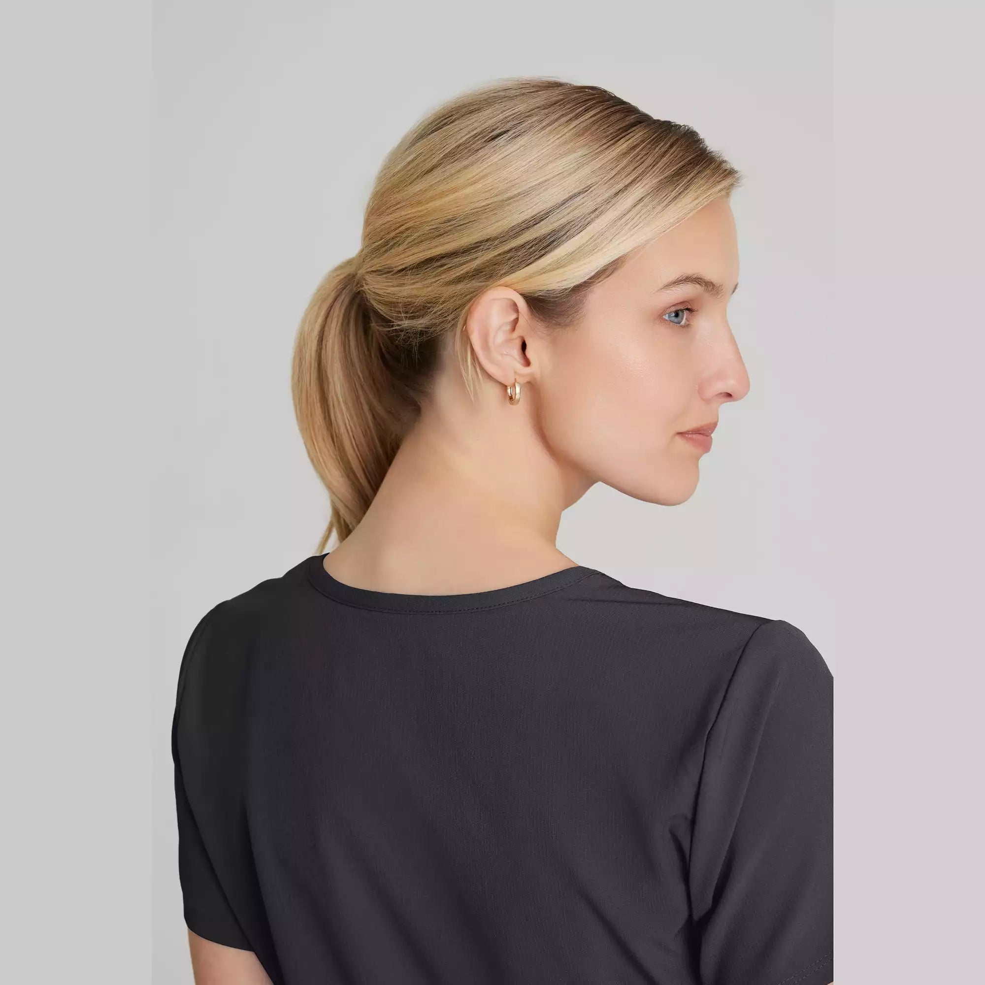 Women's Mock-Wrap V-Neck Scrub Top | SK102