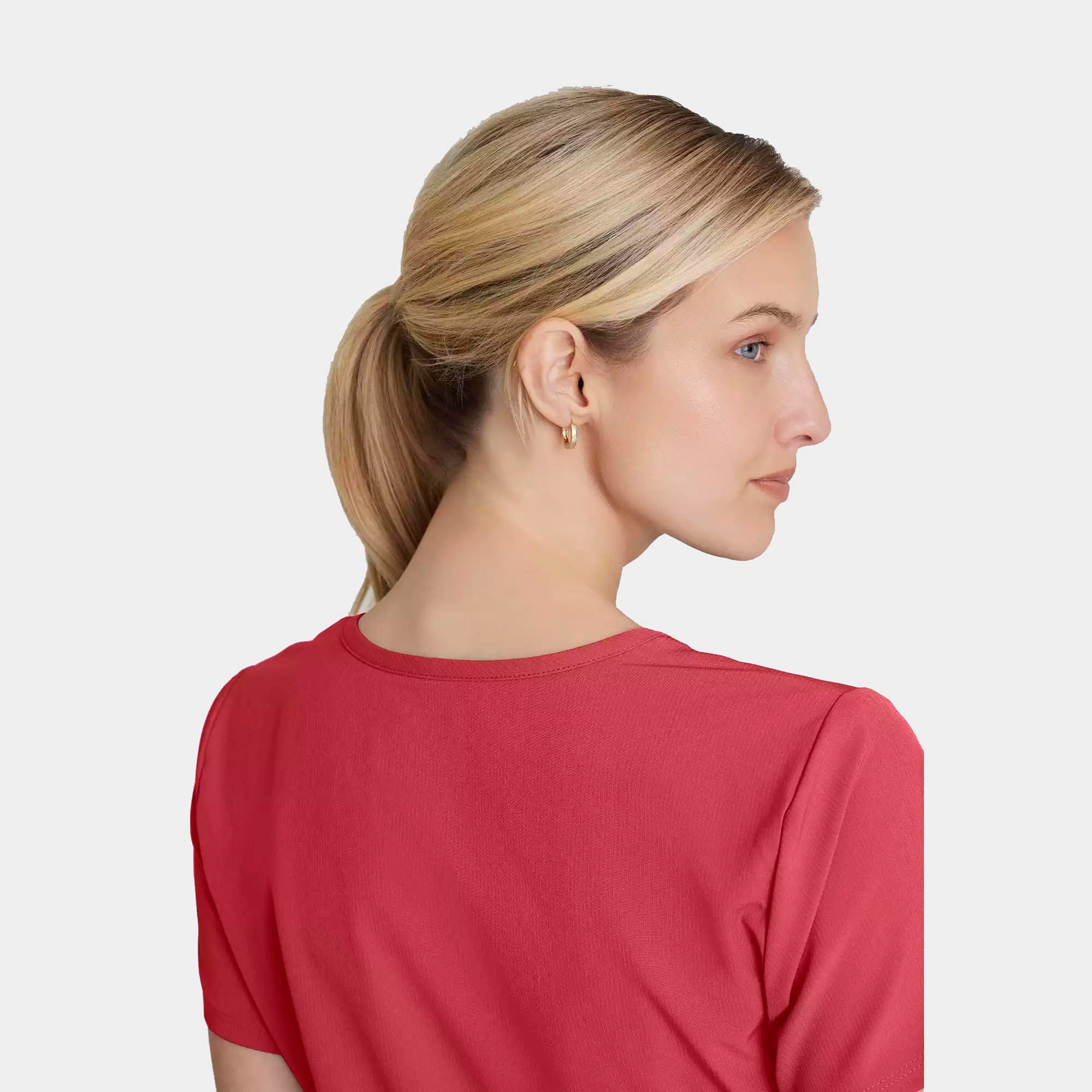 Women's Mock-Wrap V-Neck Scrub Top | SK102