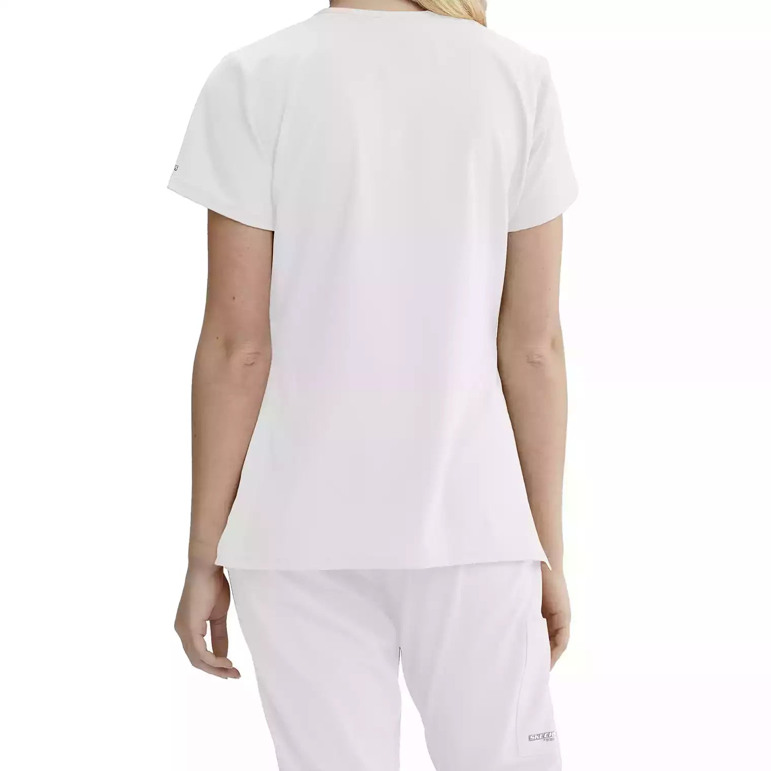 Women's Mock-Wrap V-Neck Scrub Top | SK102