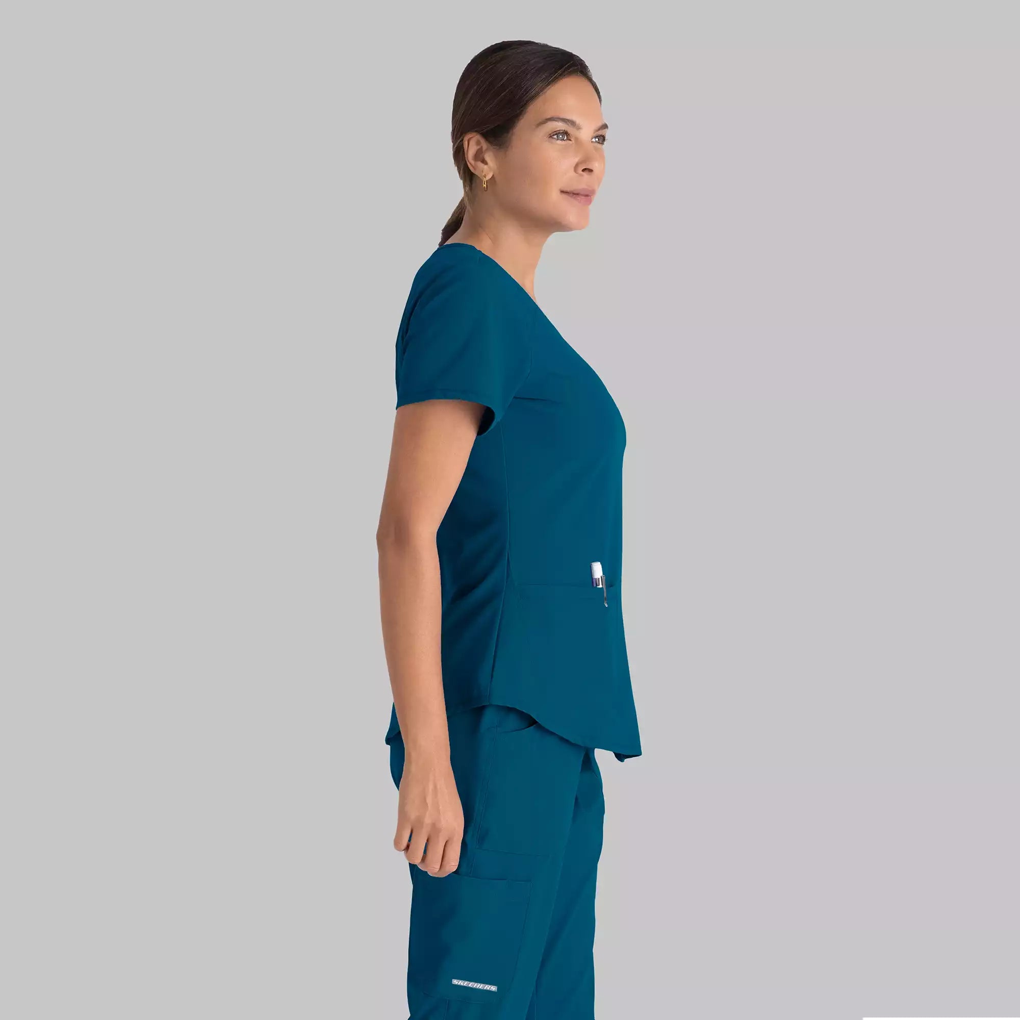 Women's Modern Fit V-Neck Scrub Top | SK101