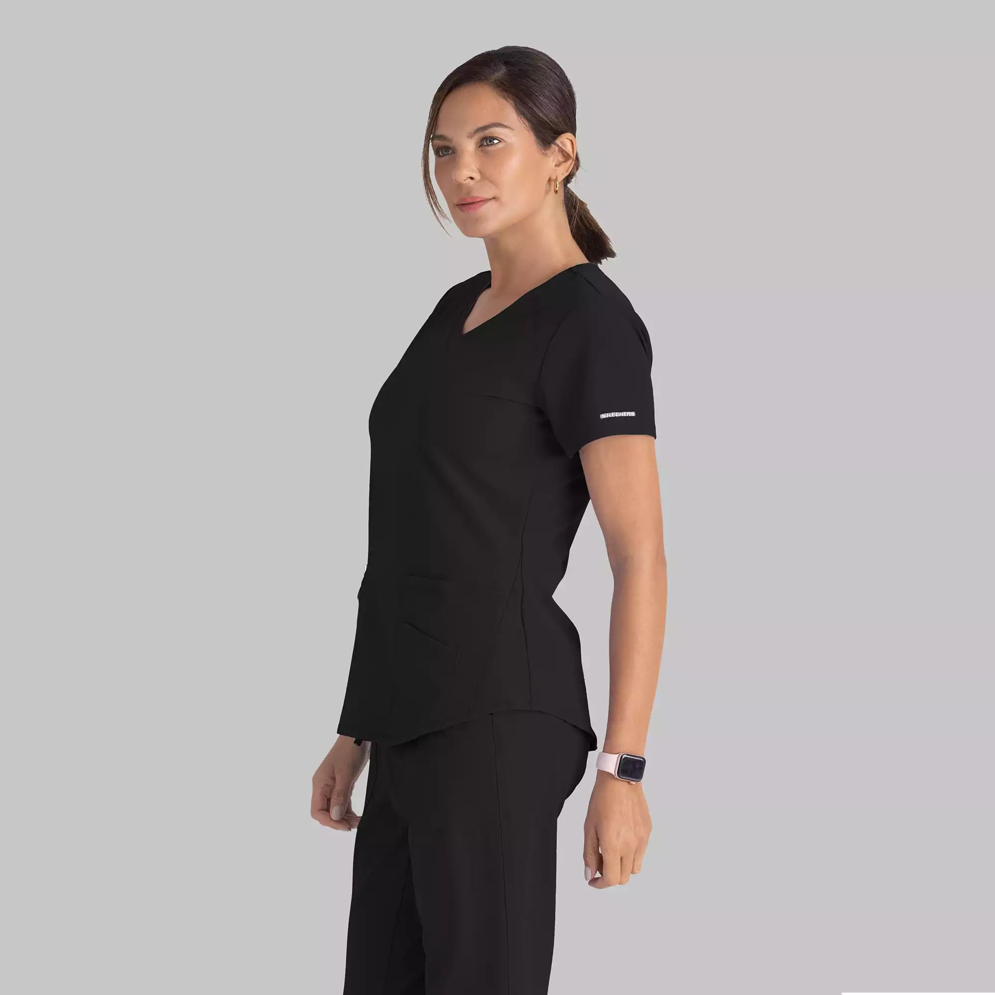 Women's Modern Fit V-Neck Scrub Top | SK101