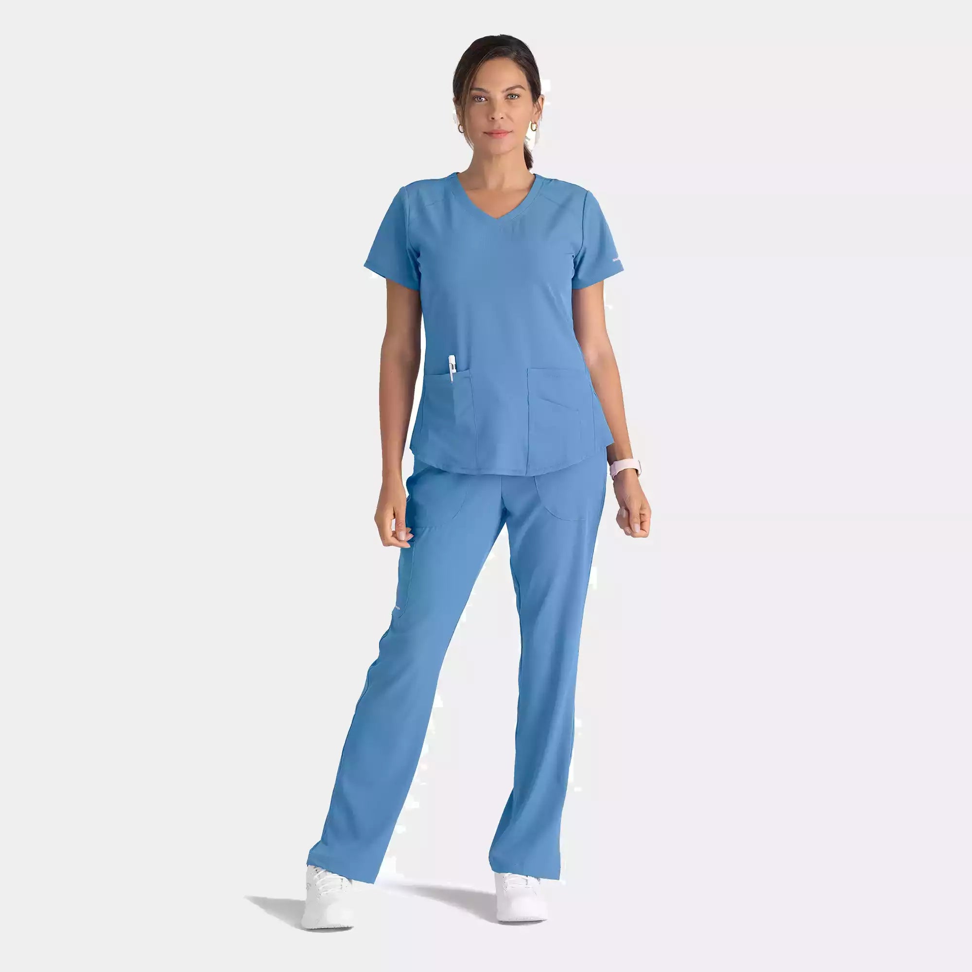 Women's Modern Fit V-Neck Scrub Top | SK101