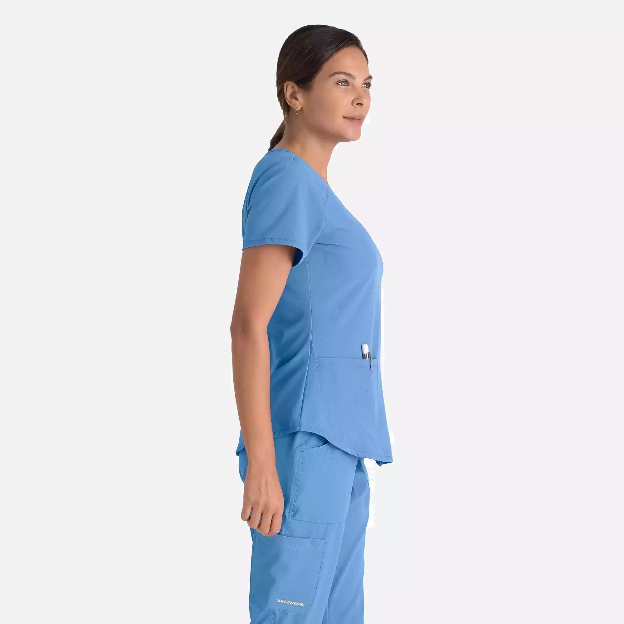 Women's Modern Fit V-Neck Scrub Top | SK101