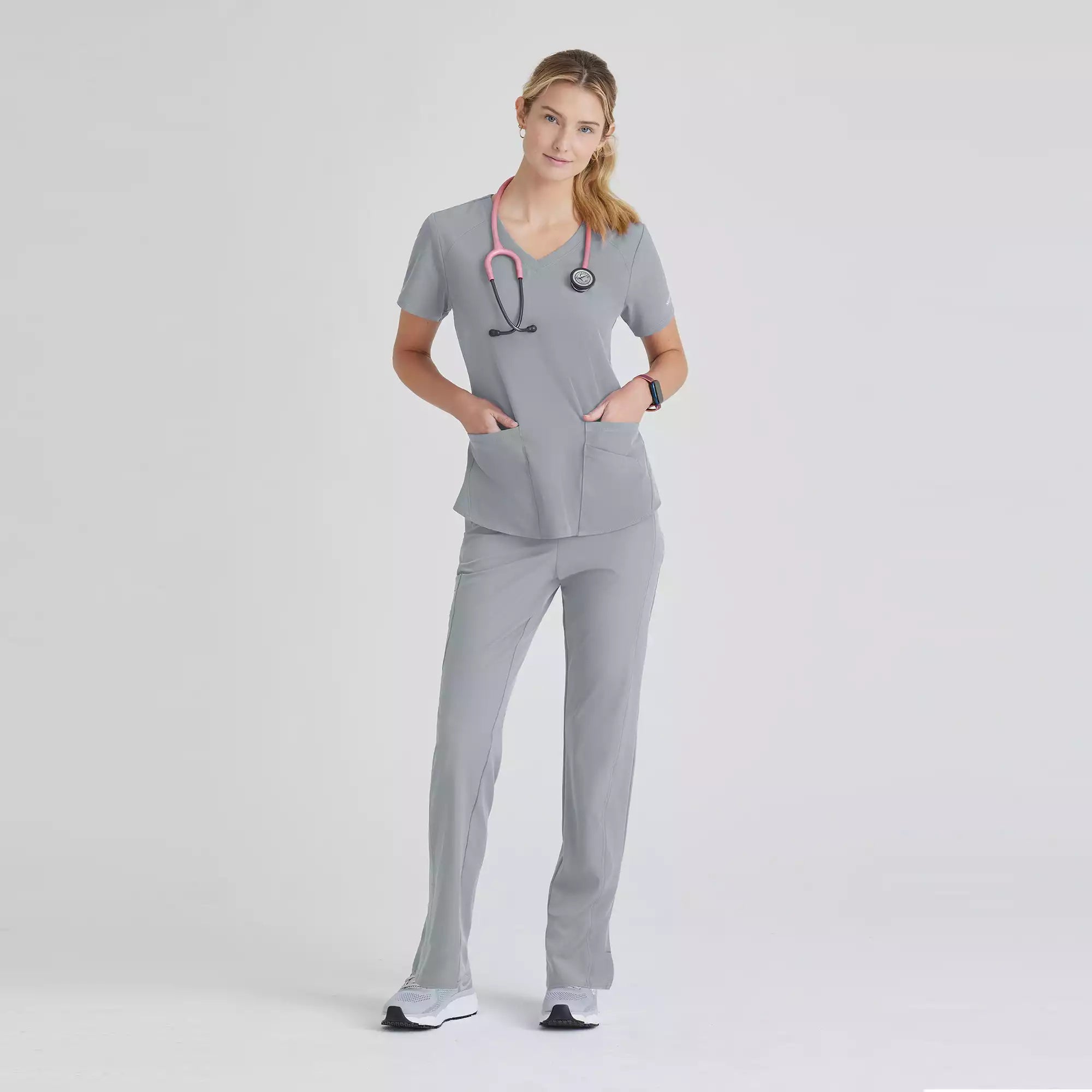 Women's Modern Fit V-Neck Scrub Top | SK101