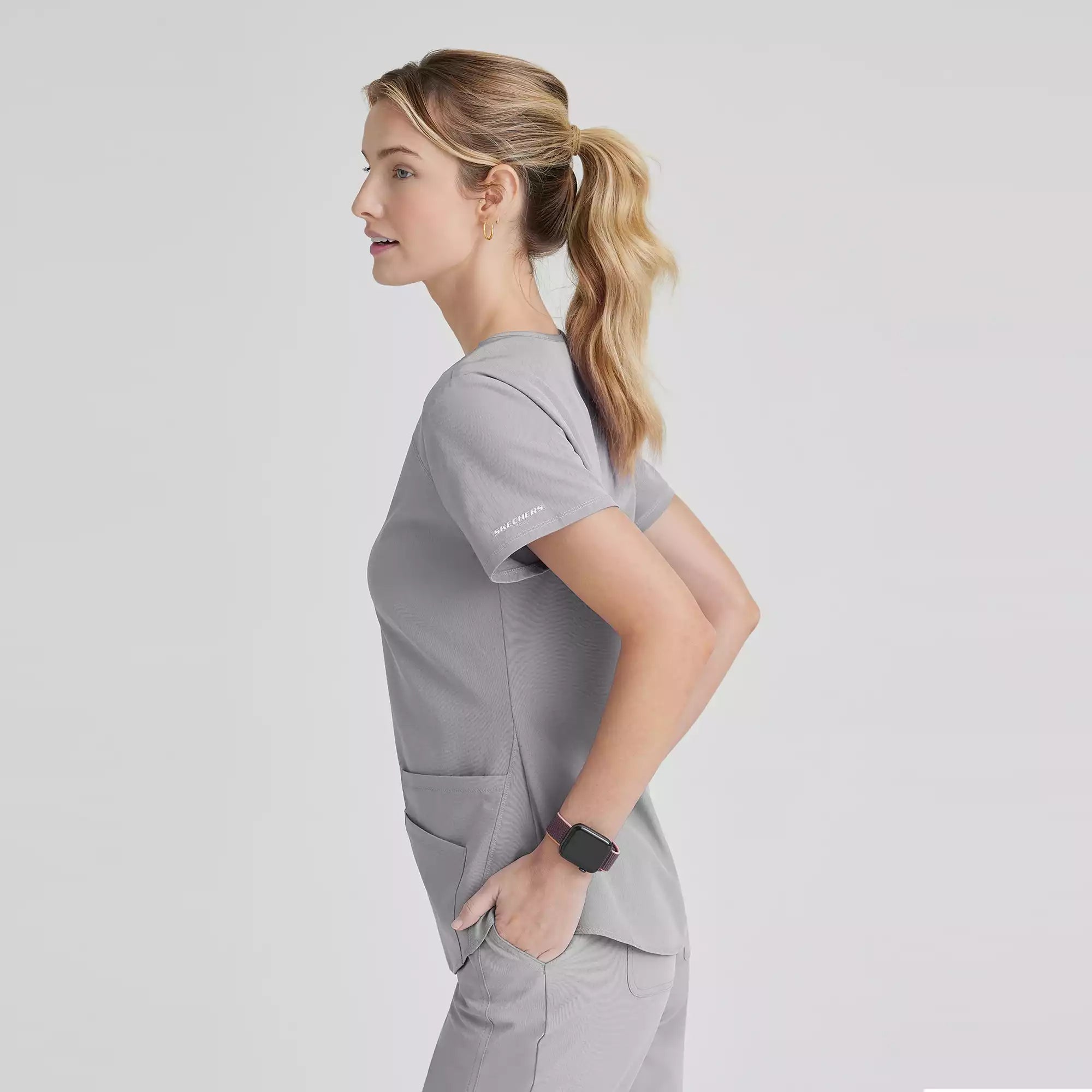 Women's Modern Fit V-Neck Scrub Top | SK101