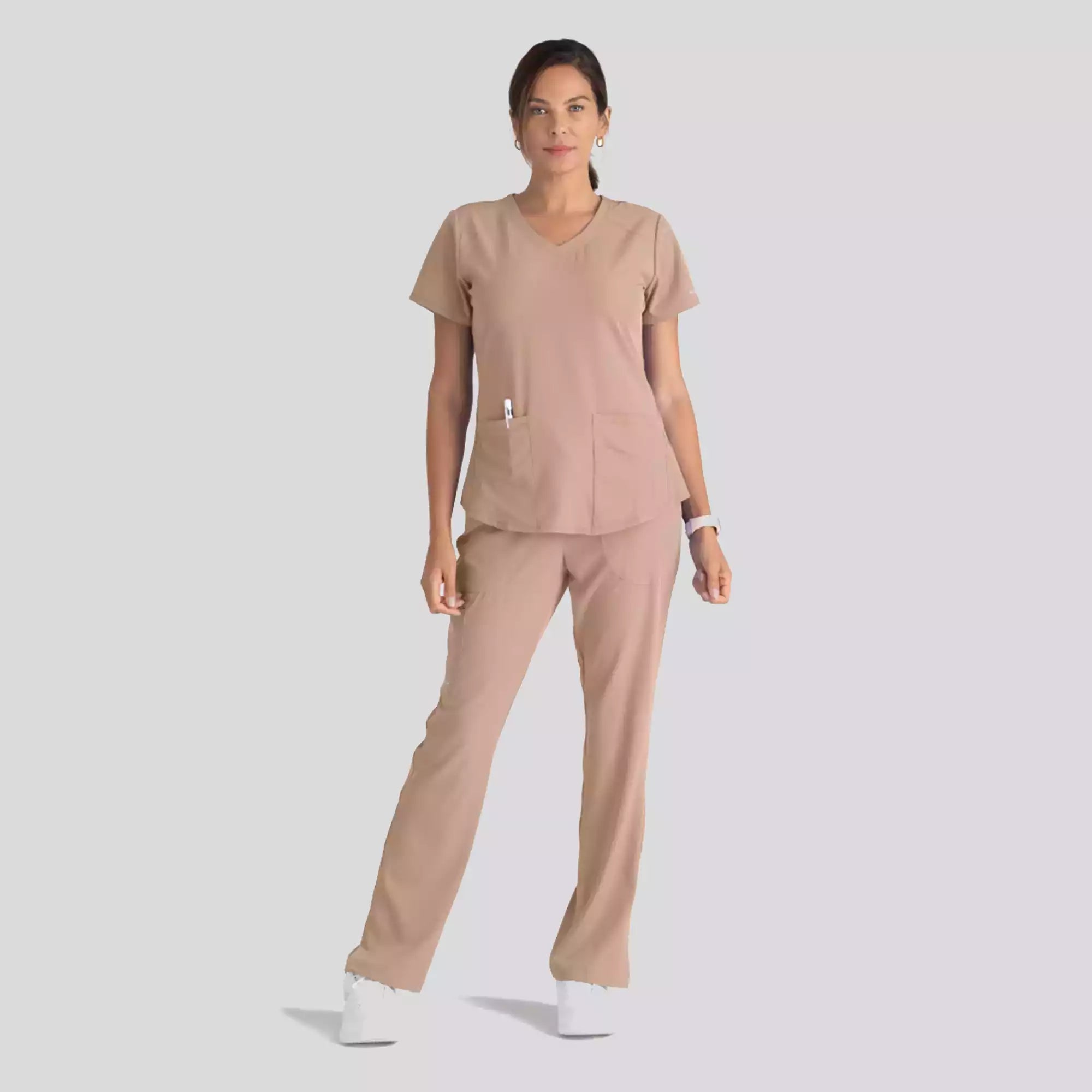 Women's Modern Fit V-Neck Scrub Top | SK101