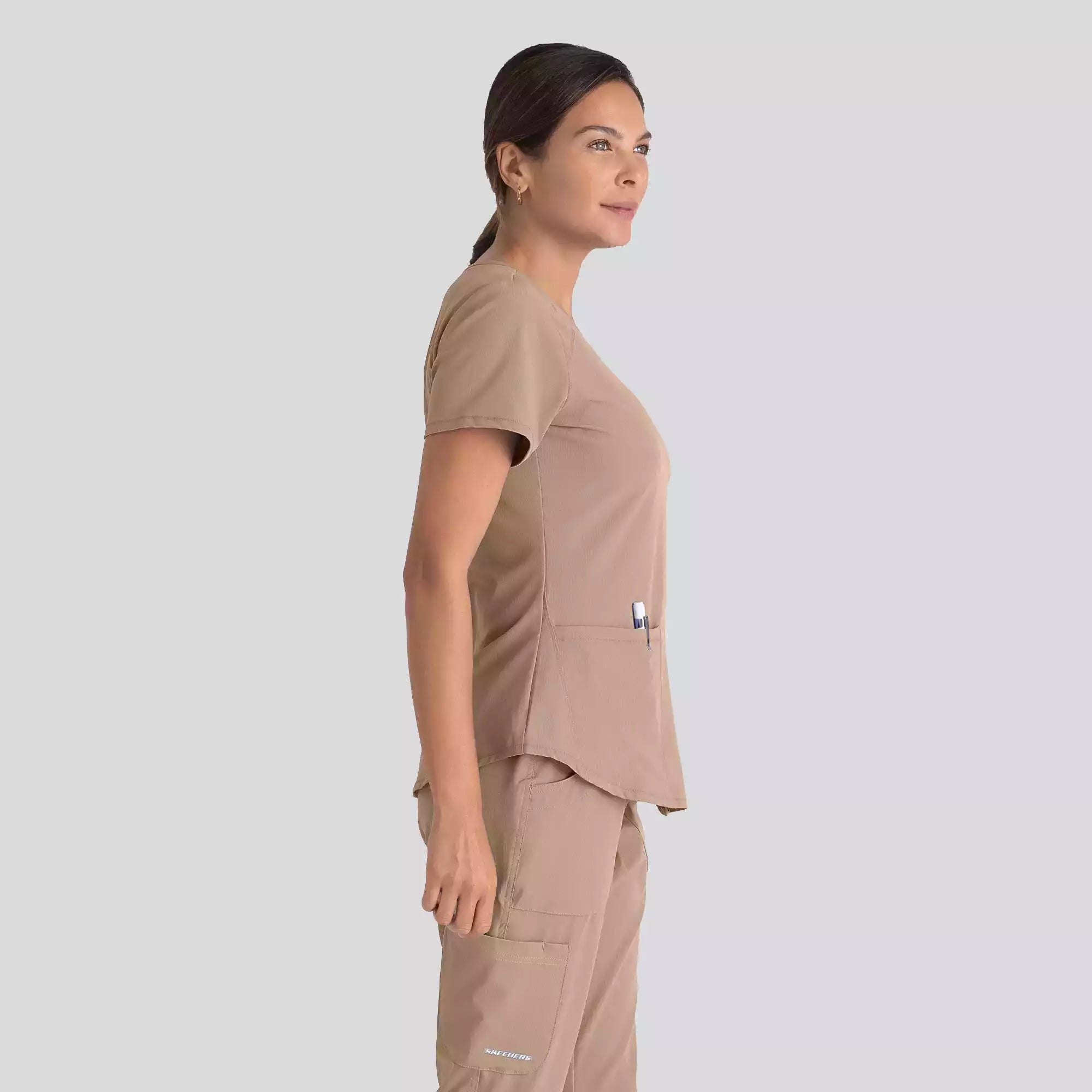 Women's Modern Fit V-Neck Scrub Top | SK101