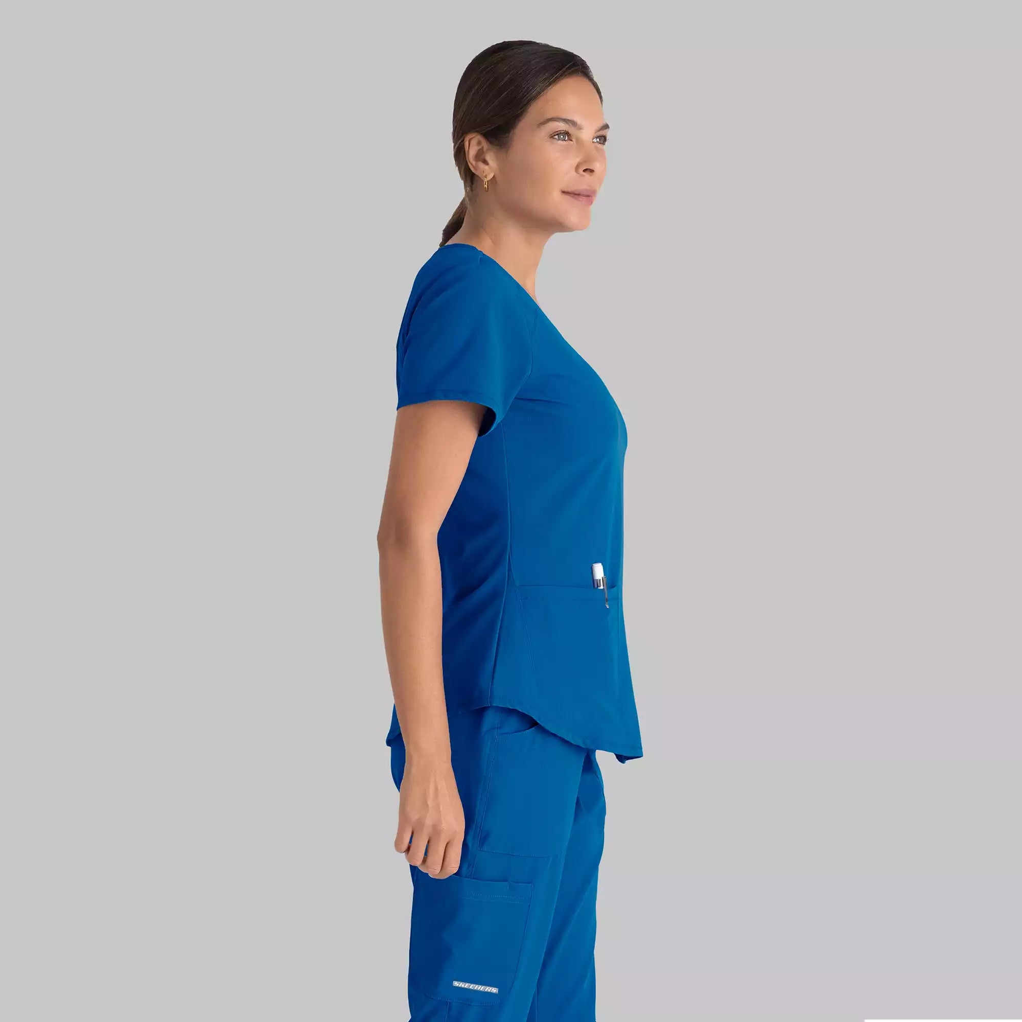 Women's Modern Fit V-Neck Scrub Top | SK101