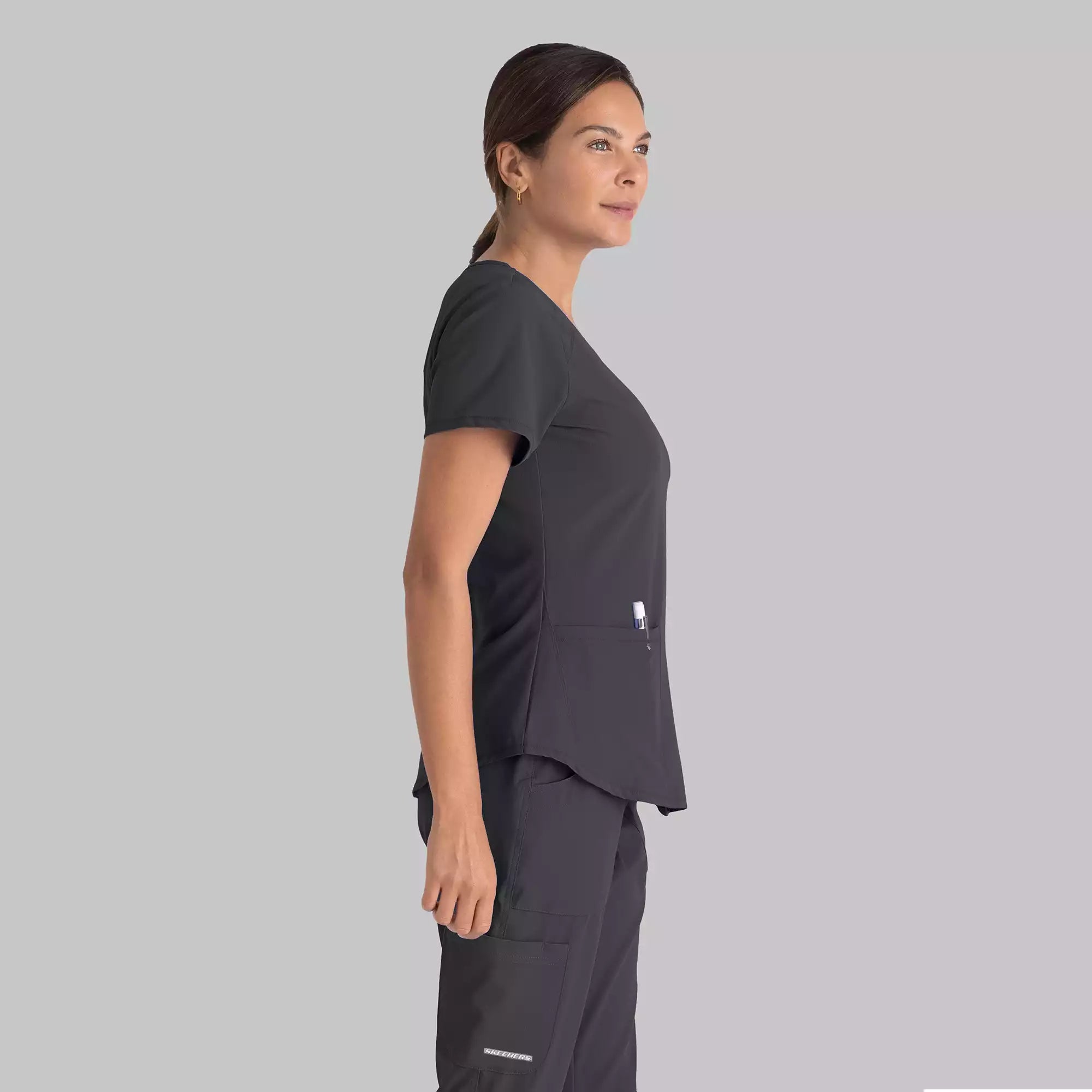 Women's Modern Fit V-Neck Scrub Top | SK101