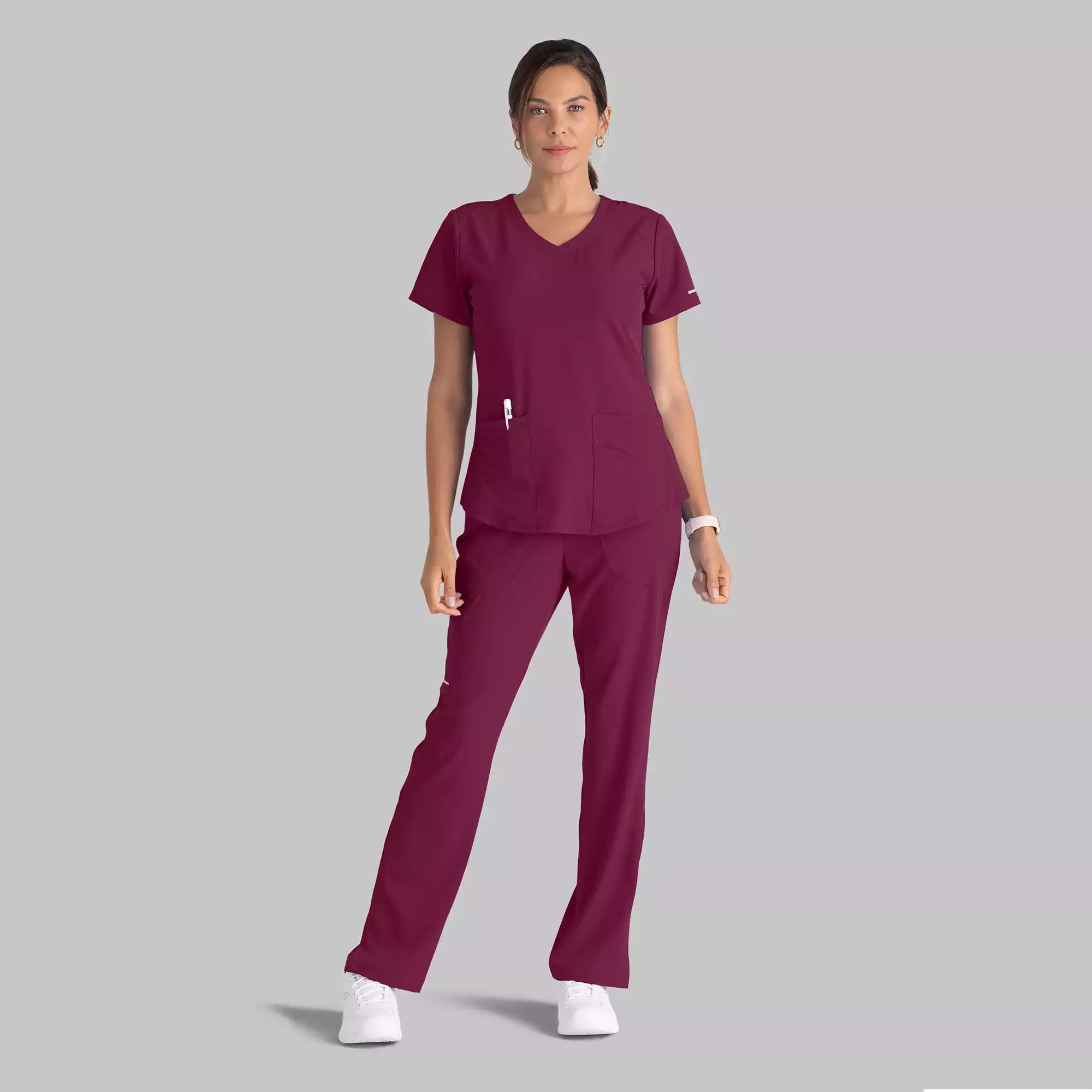 Women's Modern Fit V-Neck Scrub Top | SK101