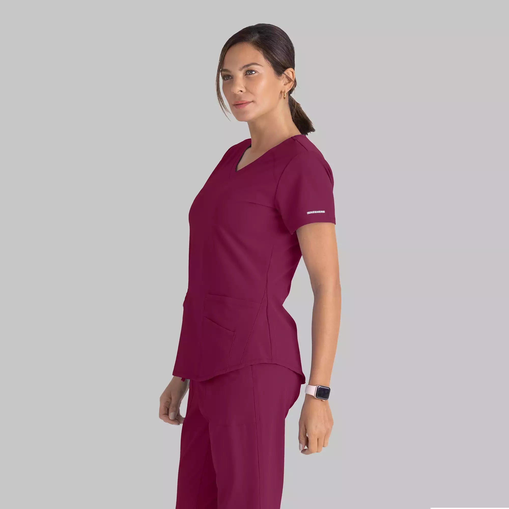 Women's Modern Fit V-Neck Scrub Top | SK101