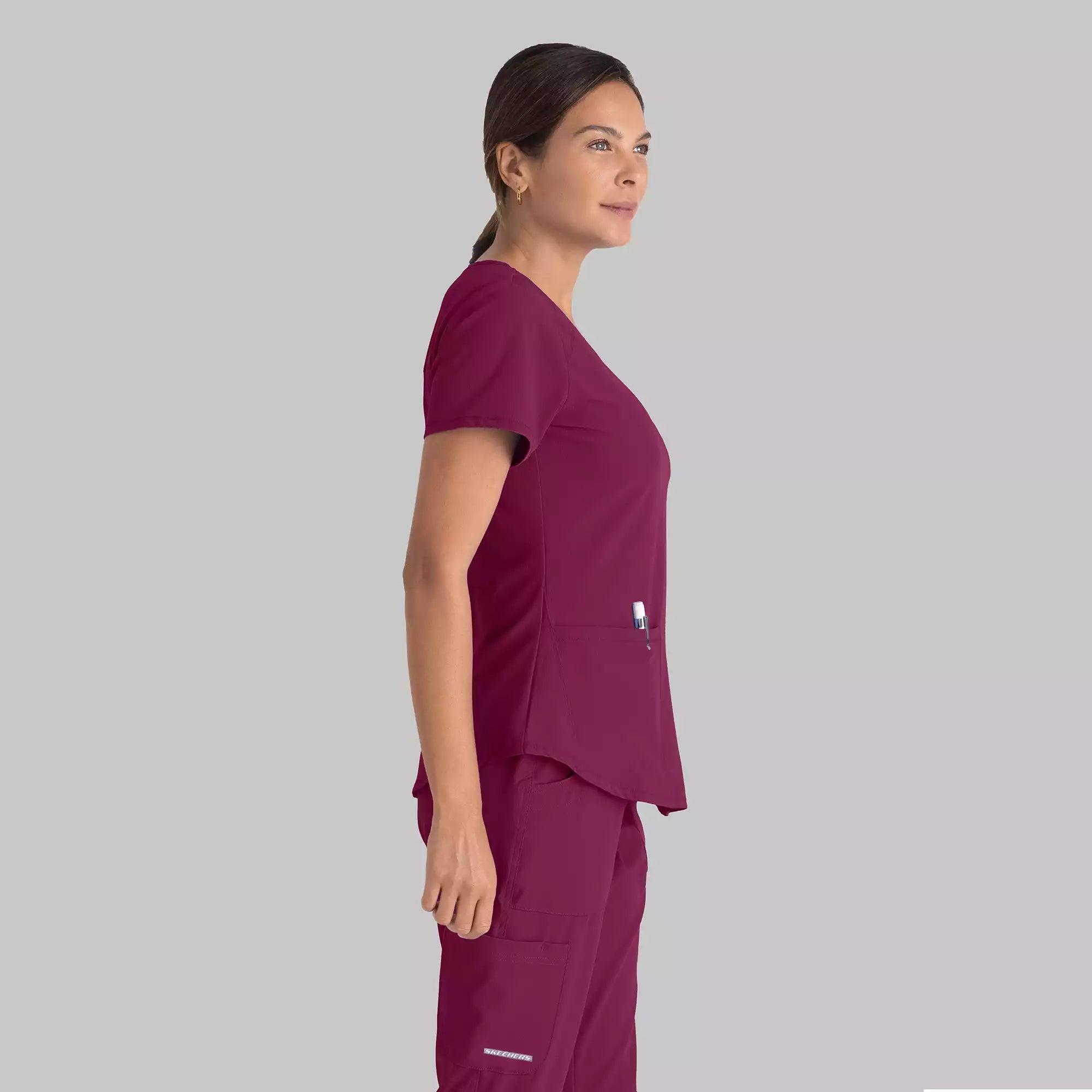 Women's Modern Fit V-Neck Scrub Top | SK101