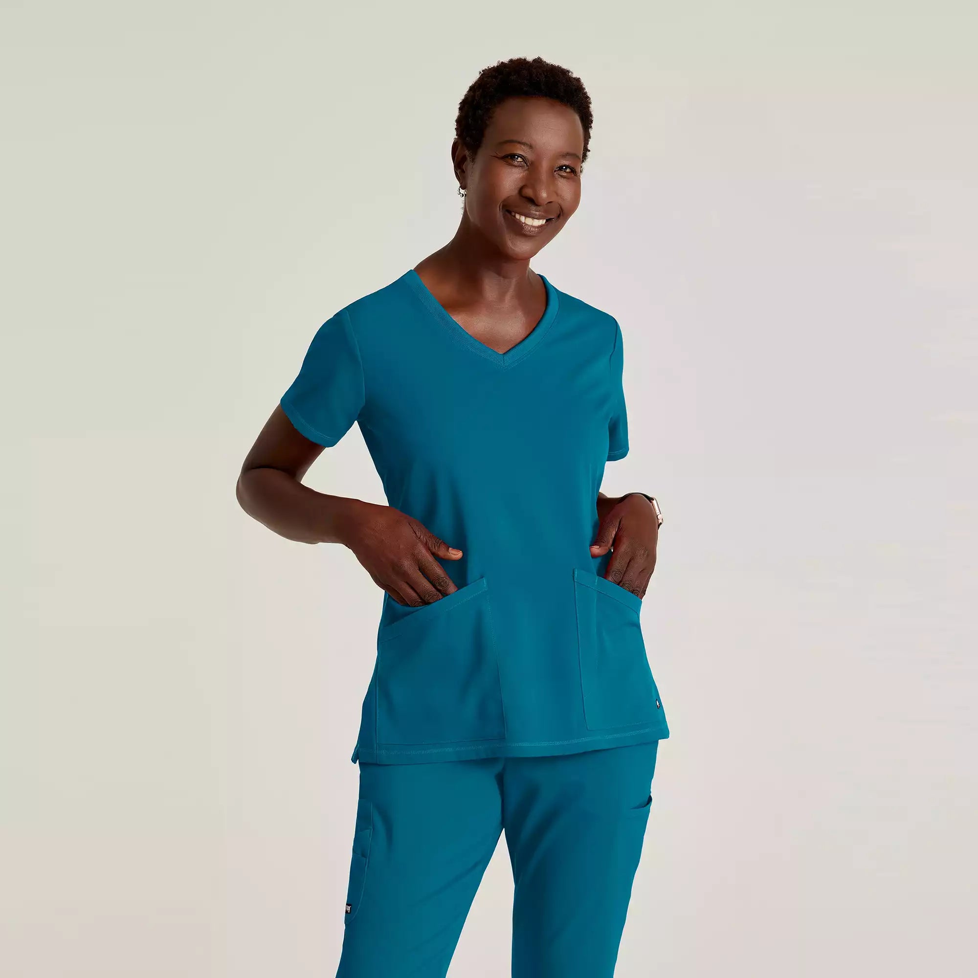Women's V-Neck Antimicrobial Scrub Top | GRST045