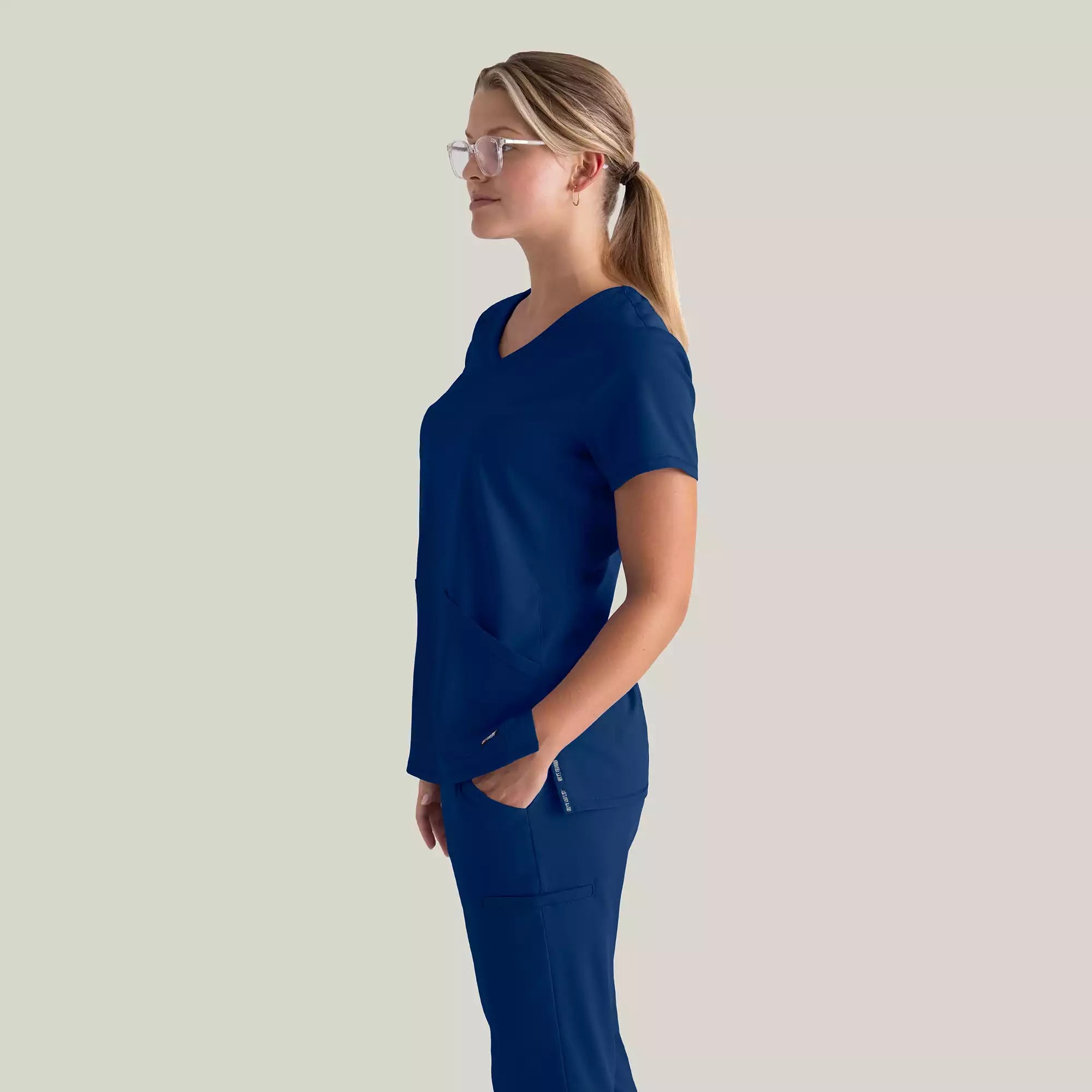 Women's V-Neck Antimicrobial Scrub Top | GRST045
