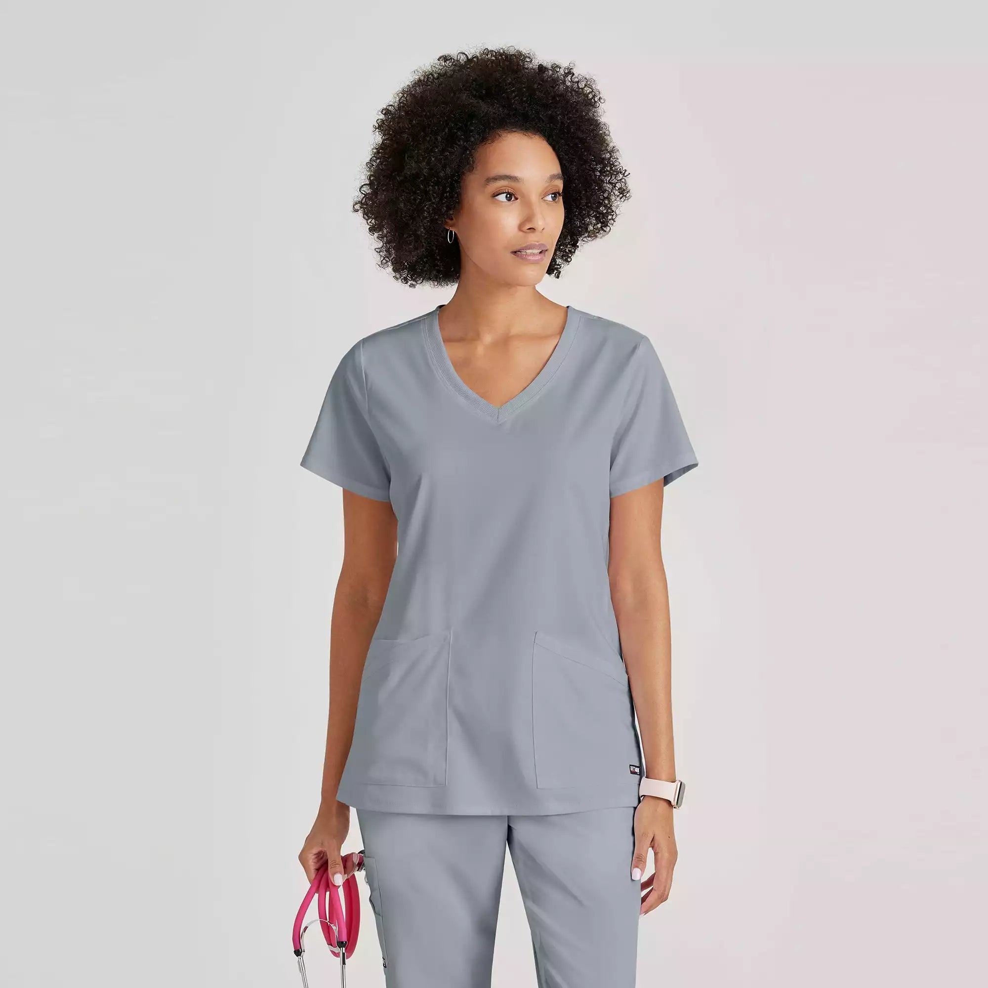 Women's V-Neck Antimicrobial Scrub Top | GRST045