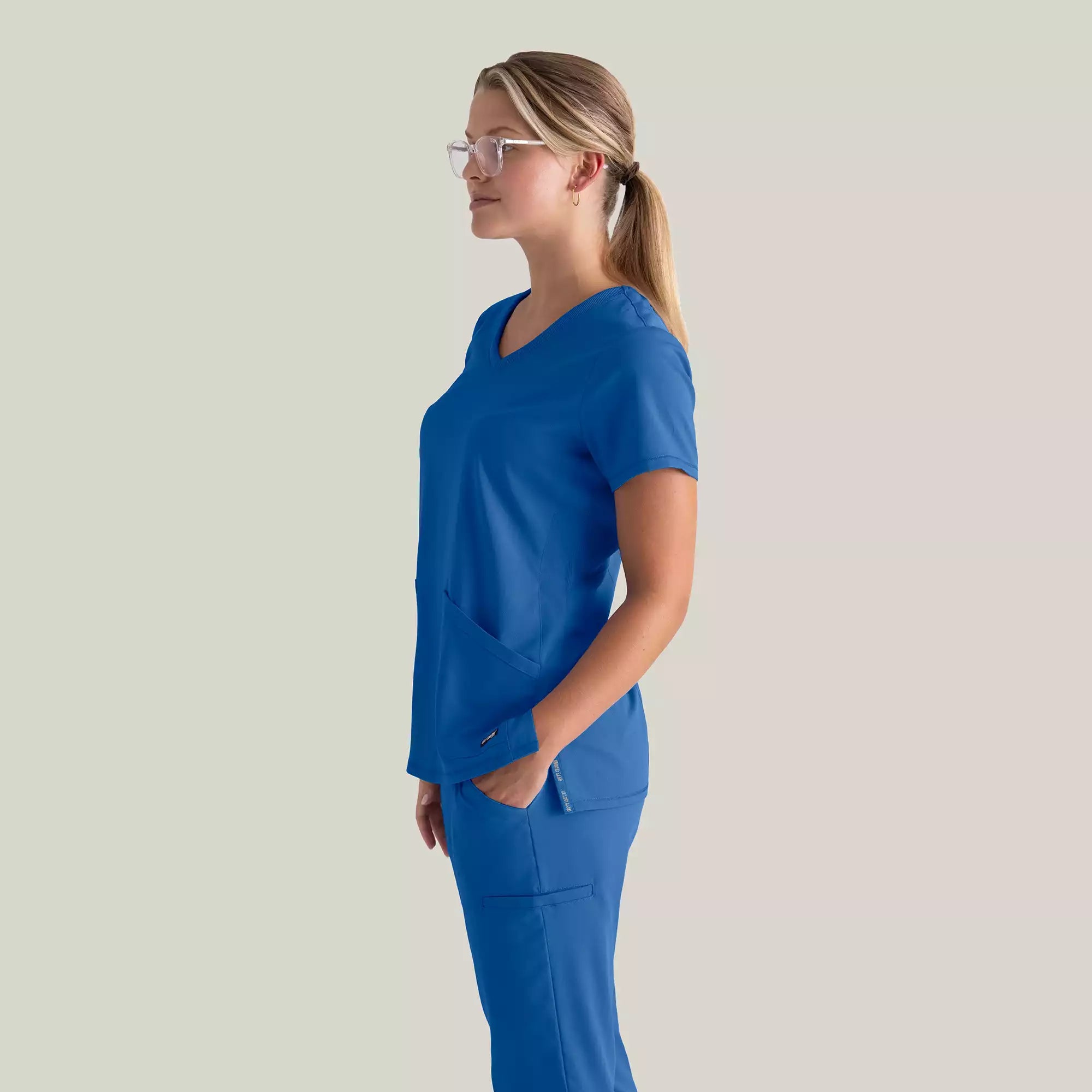 Women's V-Neck Antimicrobial Scrub Top | GRST045