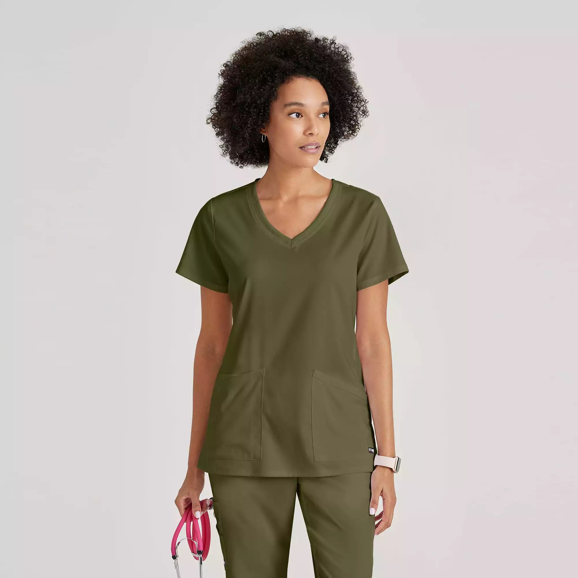 Women's V-Neck Antimicrobial Scrub Top | GRST045