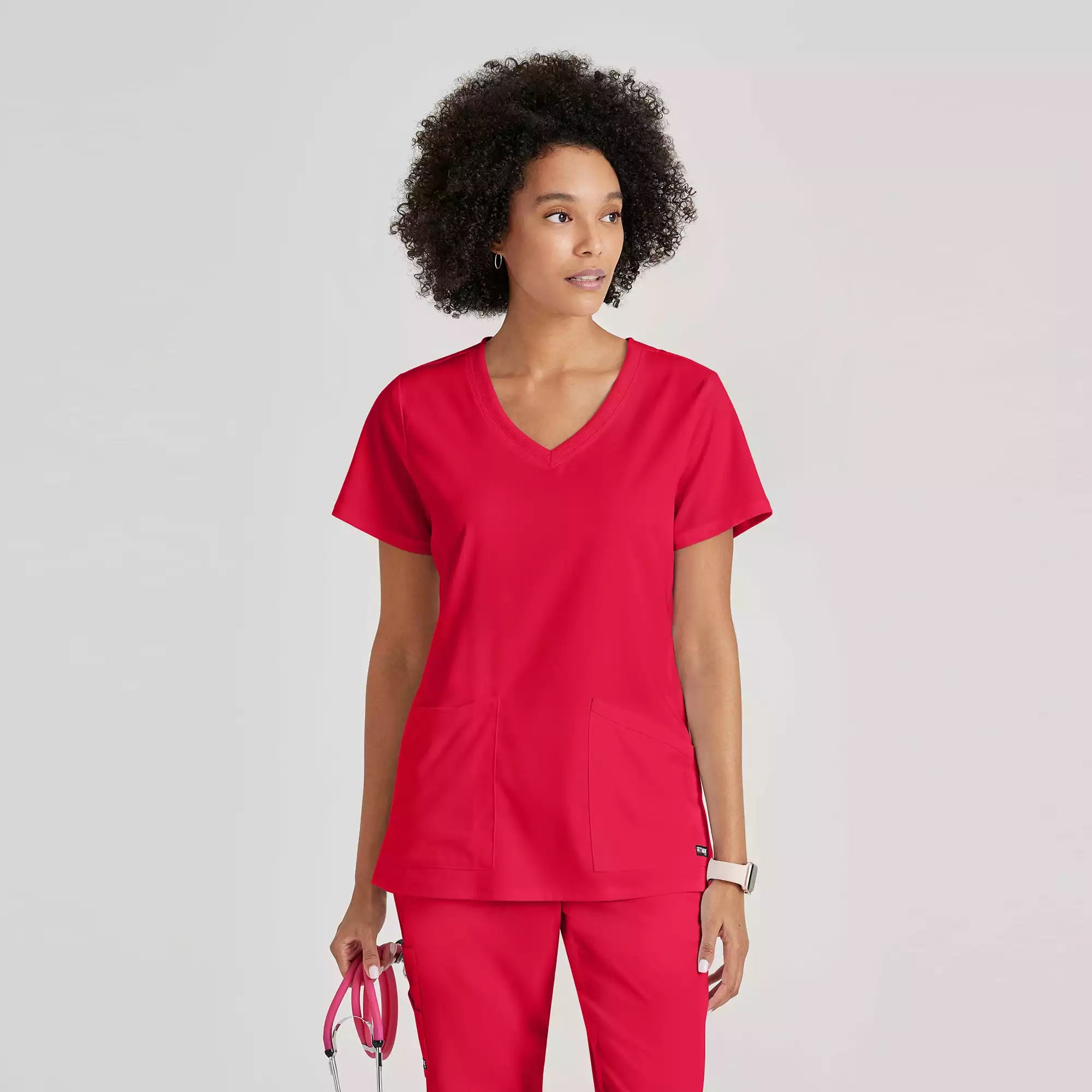 Women's V-Neck Antimicrobial Scrub Top | GRST045