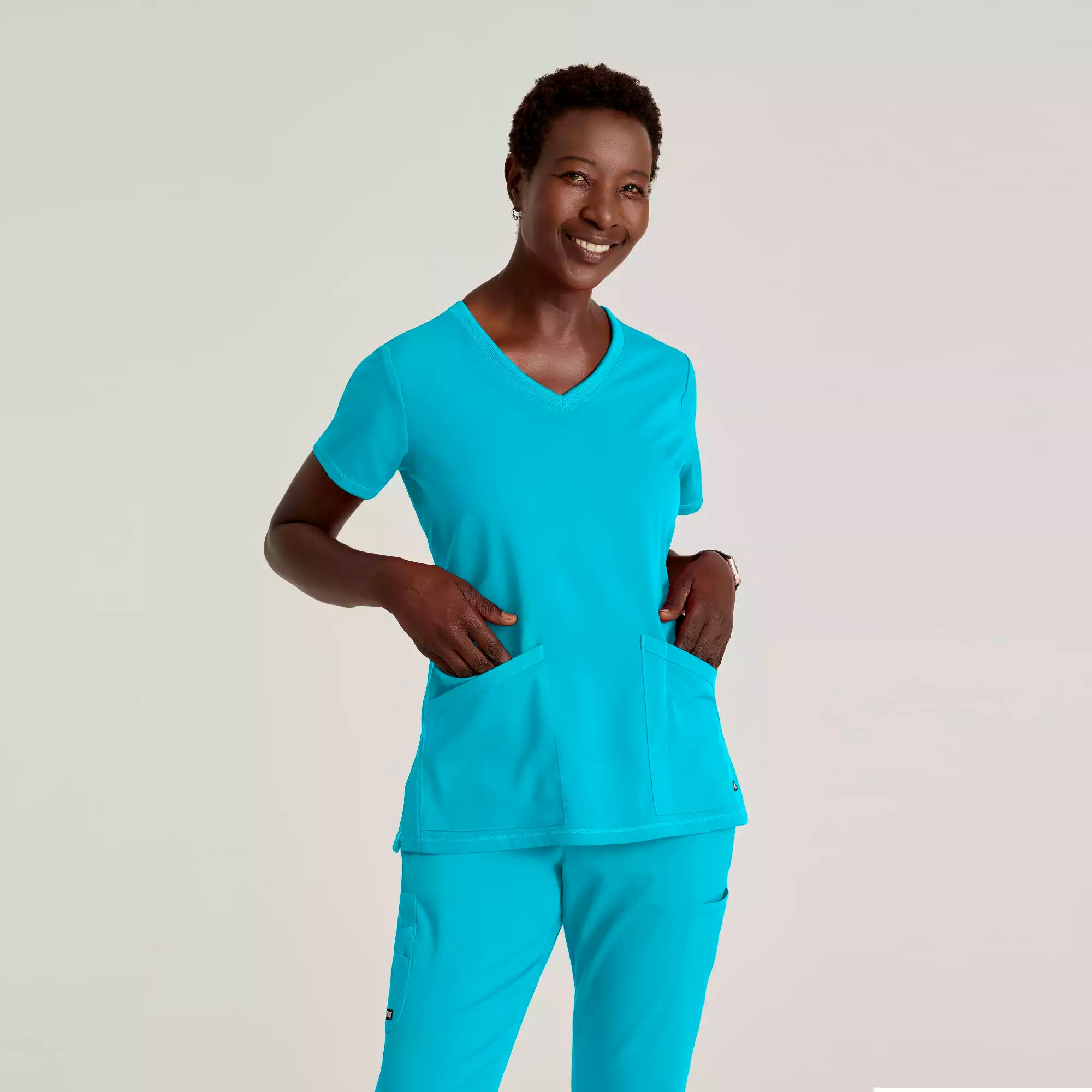 Women's V-Neck Antimicrobial Scrub Top | GRST045
