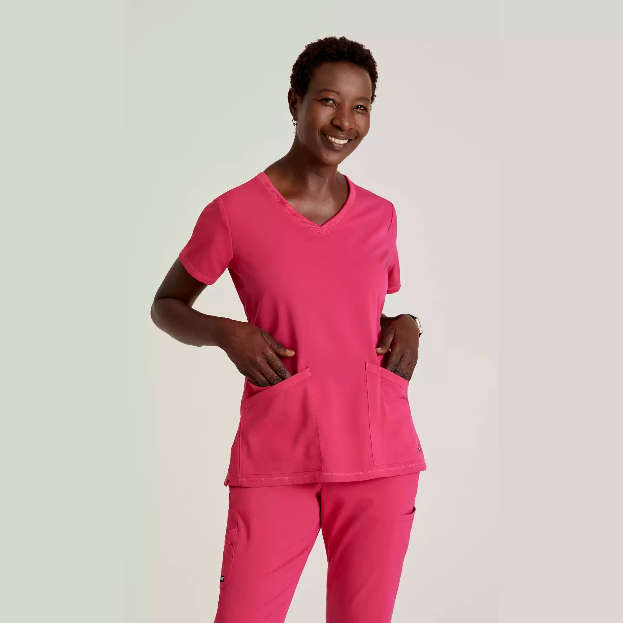 Women's V-Neck Antimicrobial Scrub Top | GRST045