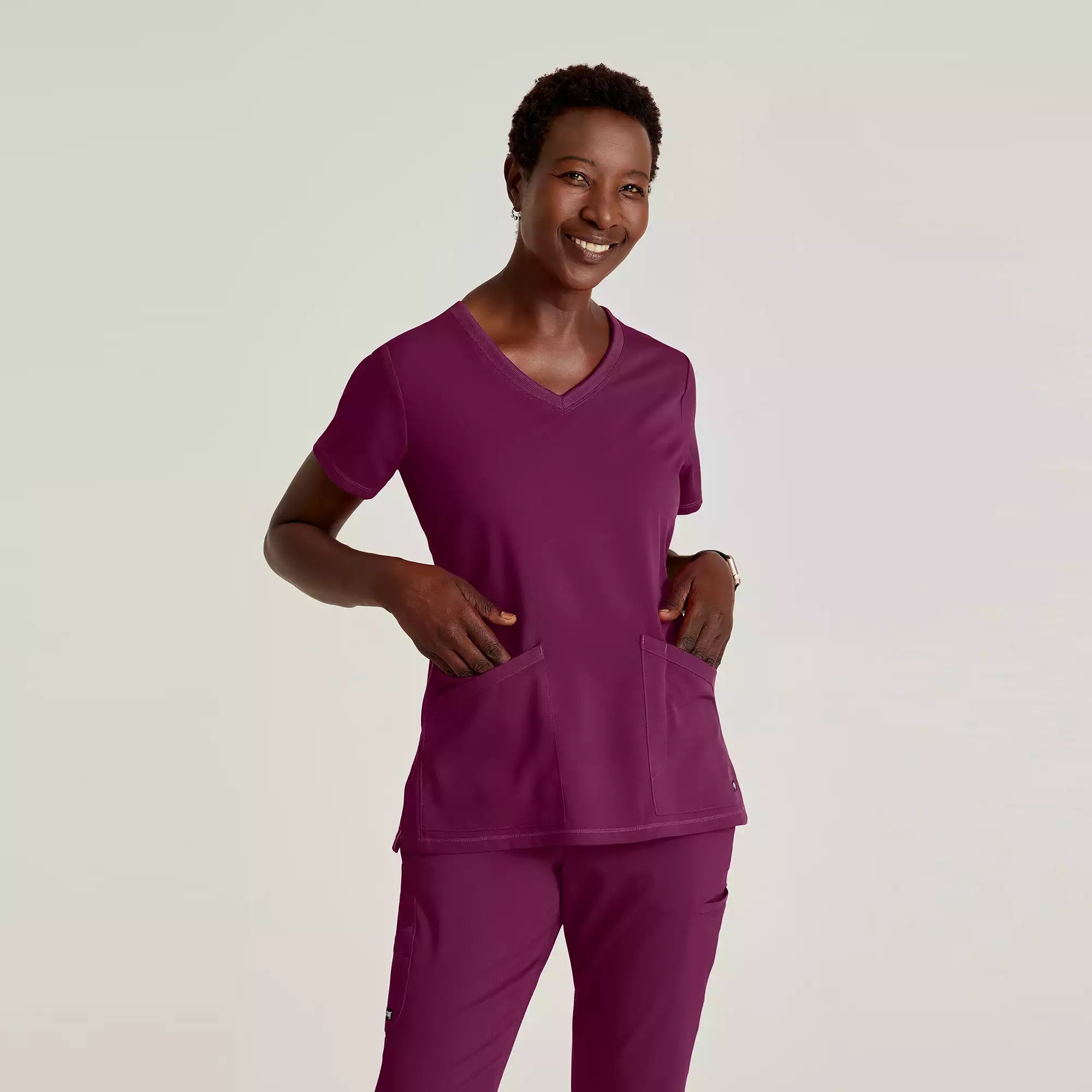 Women's V-Neck Antimicrobial Scrub Top | GRST045