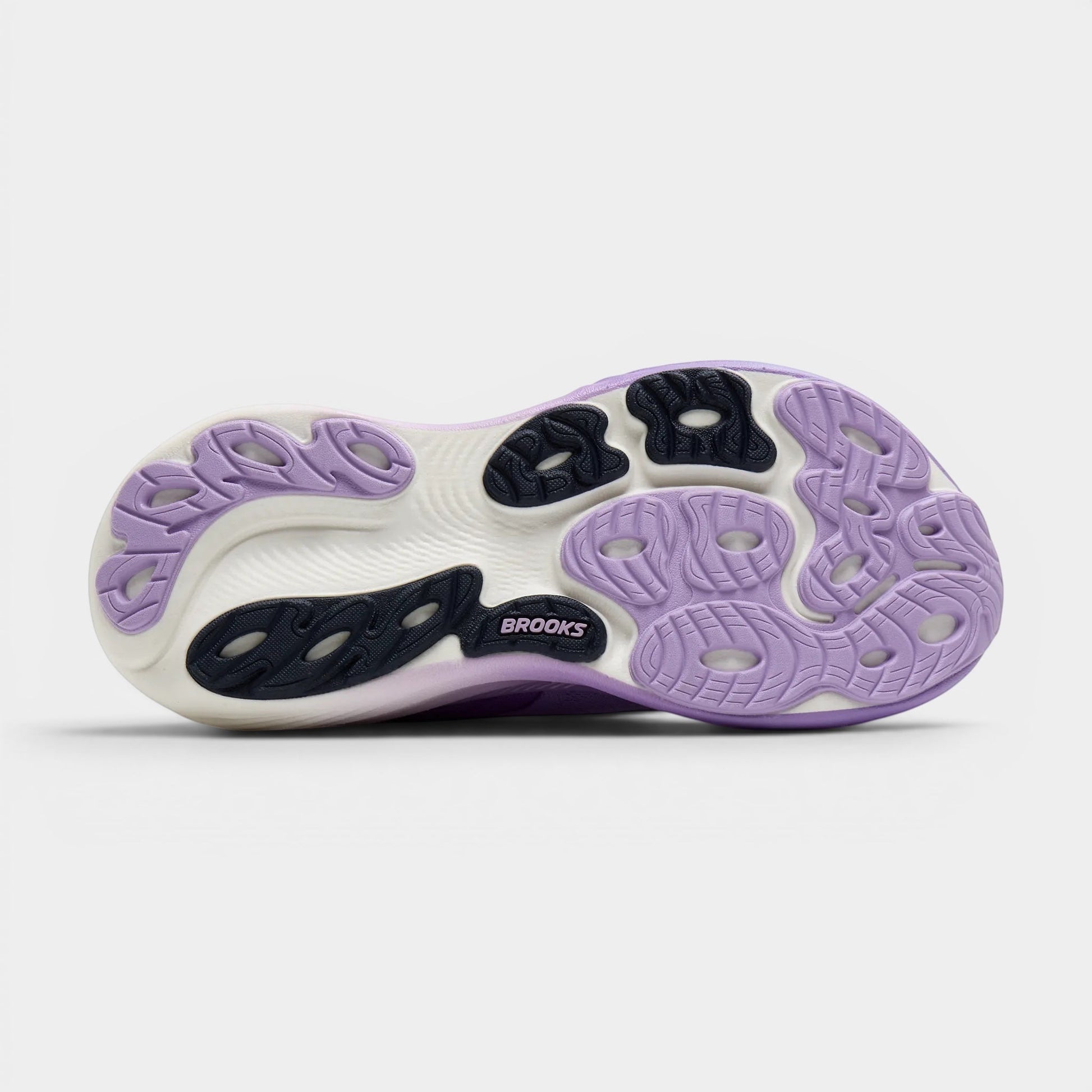 Read's Uniforms Adrenaline GTS 25 women's running shoe in light purple with black accents on the sole. Features balanced cushioning and GuideRails support.