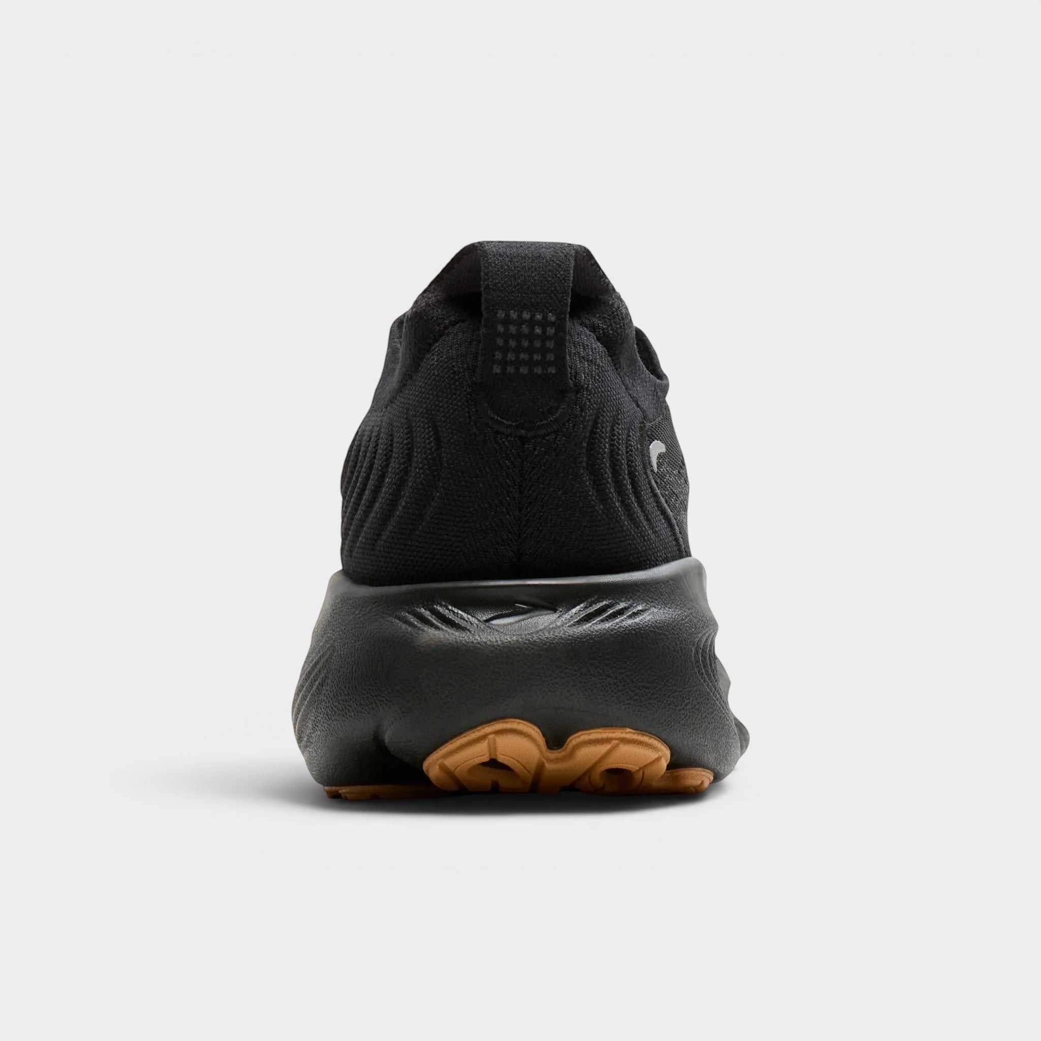 Read's Uniforms Adrenaline GTS 25 black running shoes with a tan rubber sole and textured heel tab.