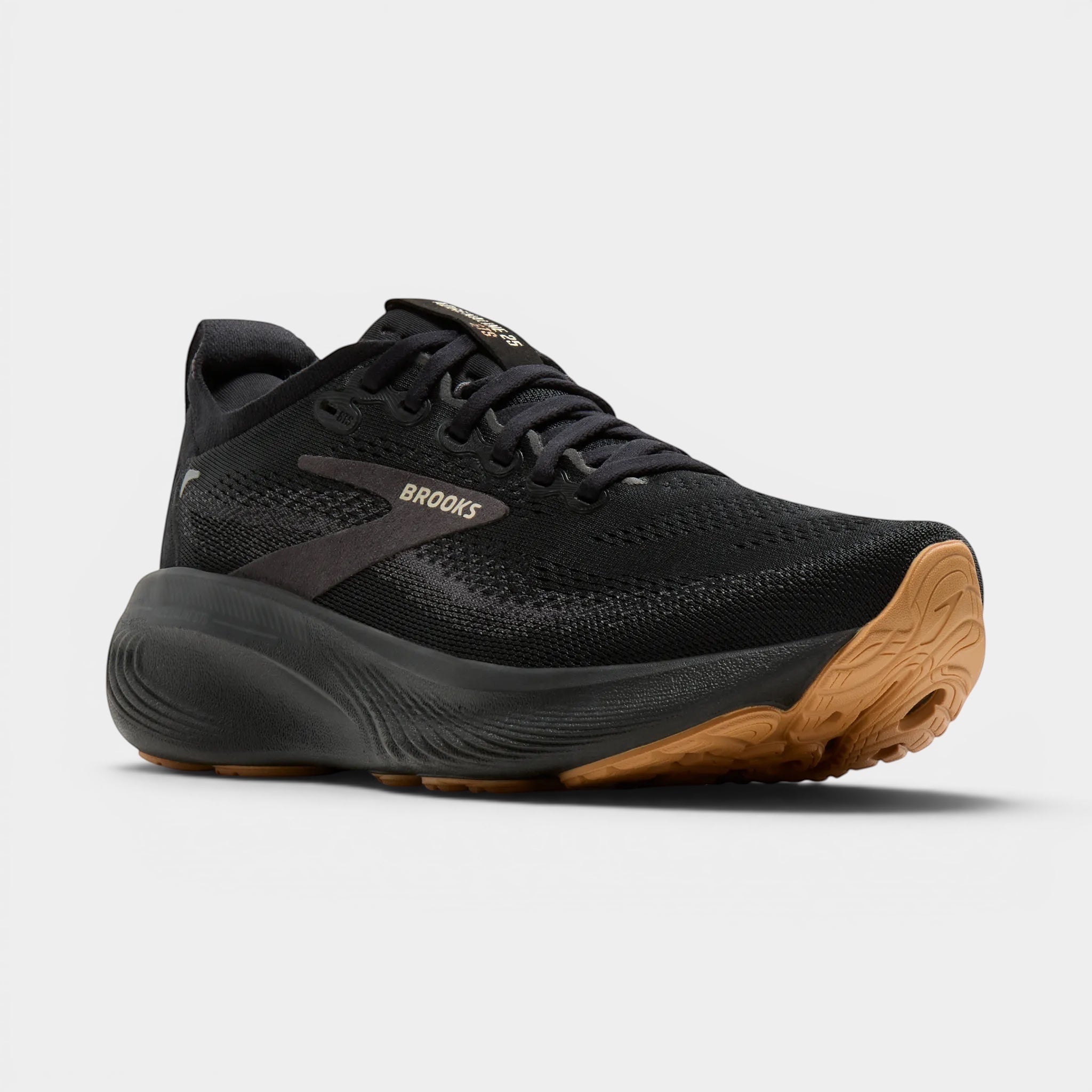 Read's Uniforms black Brooks Adrenaline GTS 25 women's running shoe with gum sole and breathable mesh upper.
