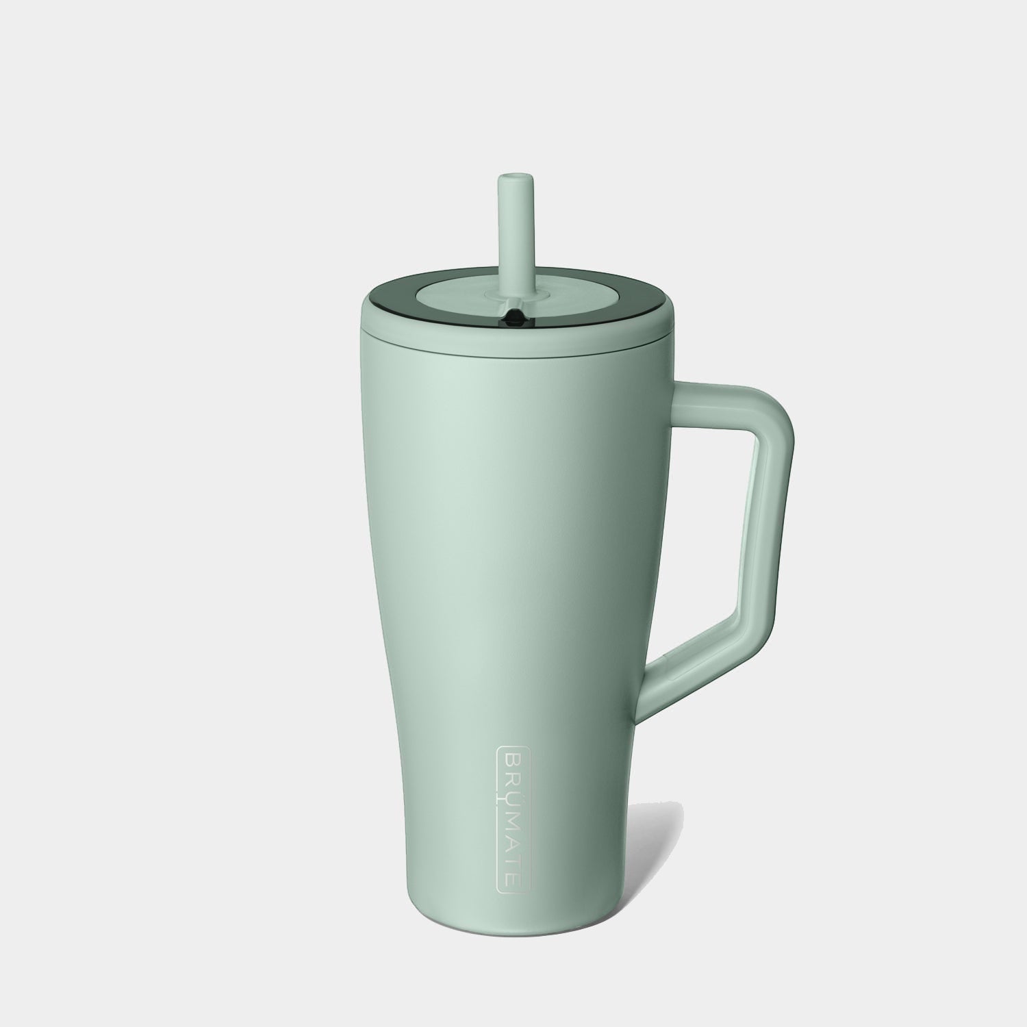 Read's Uniforms light green BrüMate Era 30oz tumbler with handle and straw lid. Leakproof design for everyday hydration.
