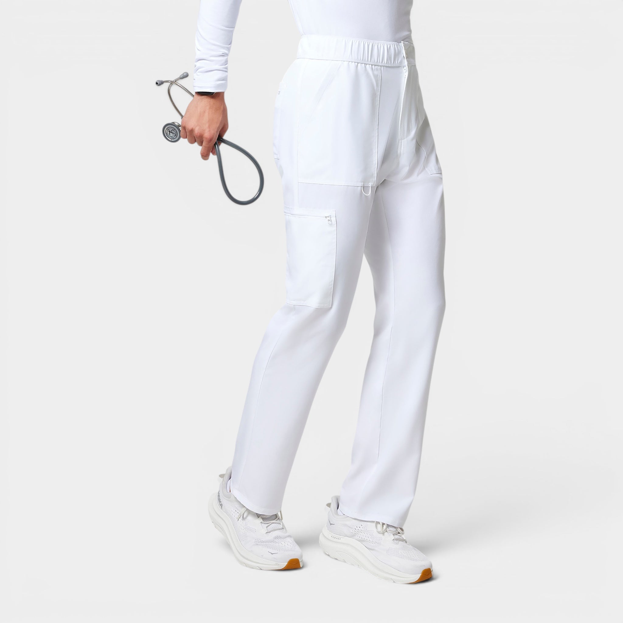 Read's Uniforms white men's modern fit cargo scrub pants with a back elastic waistband and straight leg.