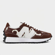 New Balance Women's 327 Brown Cow Print Sneakers - Pumpernickel Sea Salt W327APC
