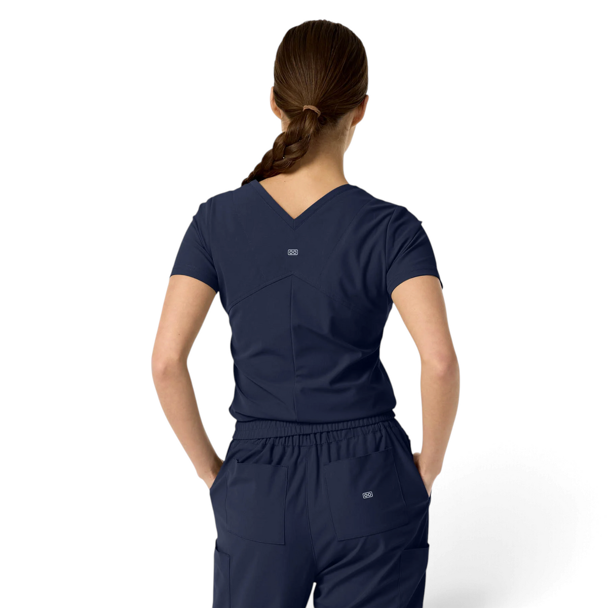 Celine Women's Tuck Band V-Neck Scrub Top | 1016