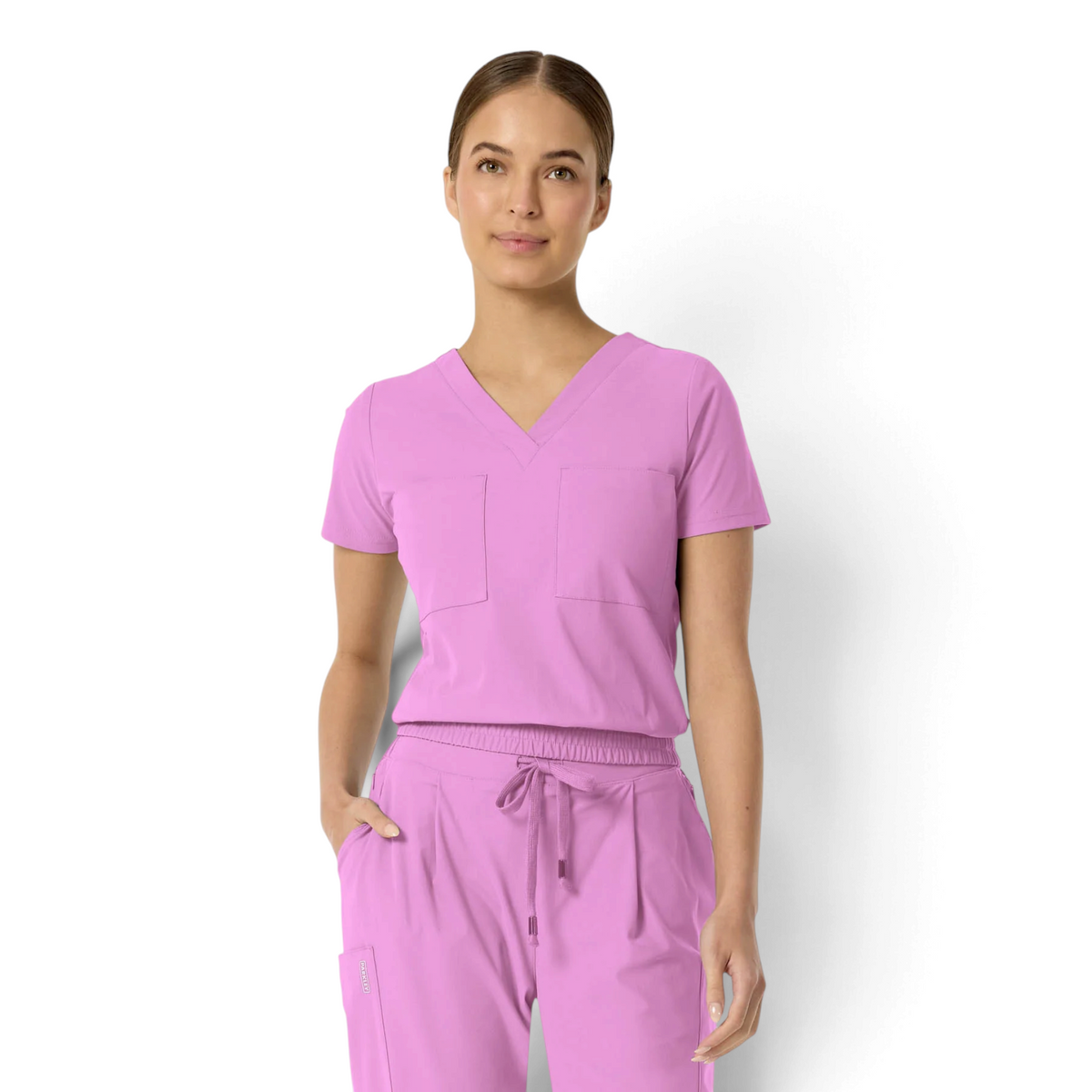 Celine Women's Tuck Band V-Neck Scrub Top | 1016
