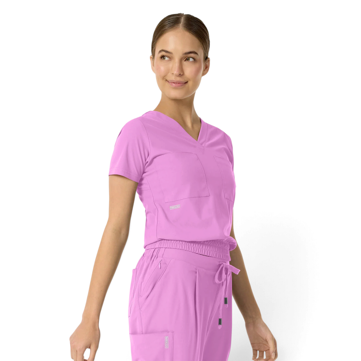 Celine Women's Tuck Band V-Neck Scrub Top | 1016